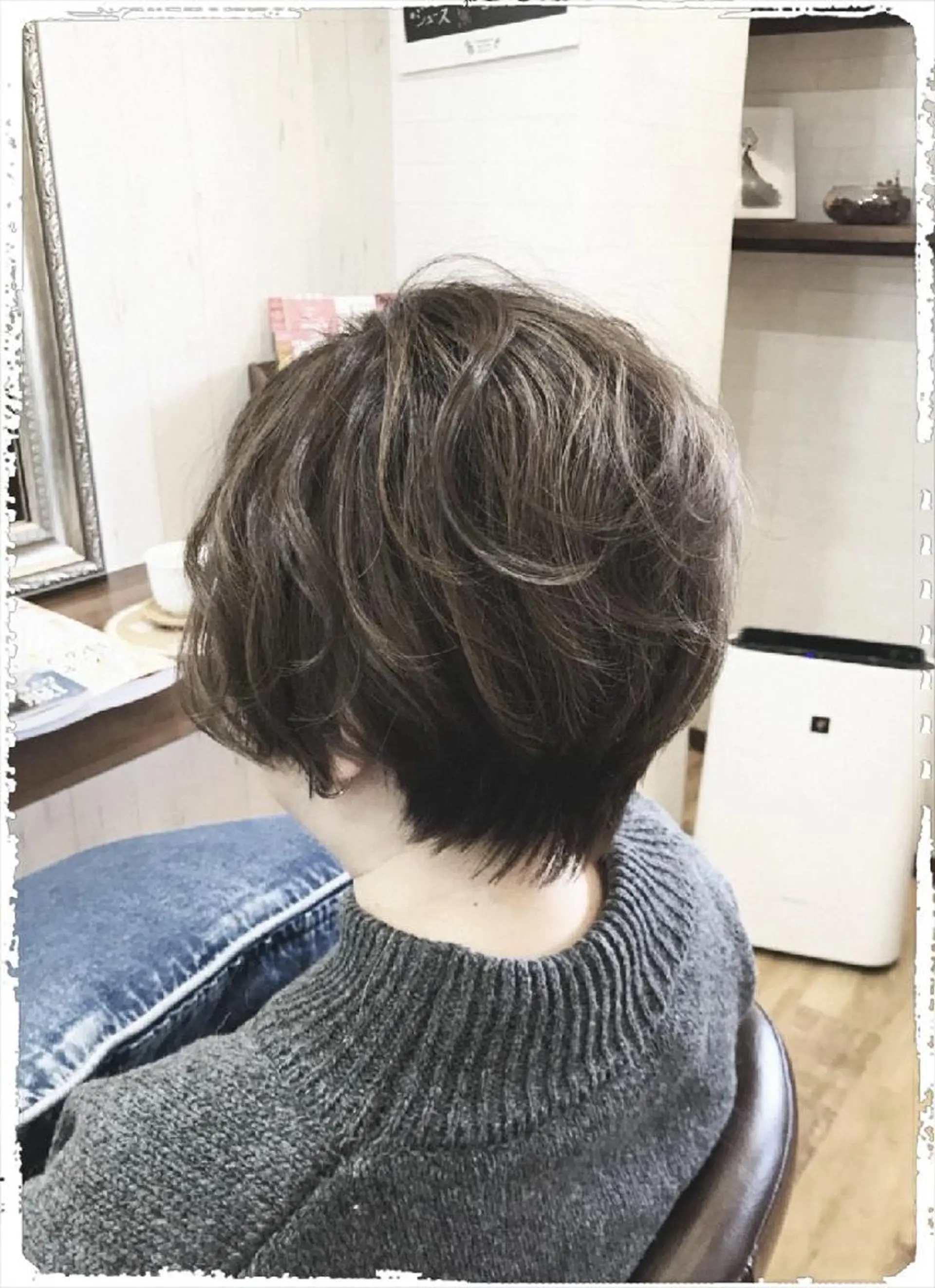 カラー ショート ショートボブ グレージュ ボブ ショートヘア RIN hair factory所属・松本 清輝のヘアスタイル