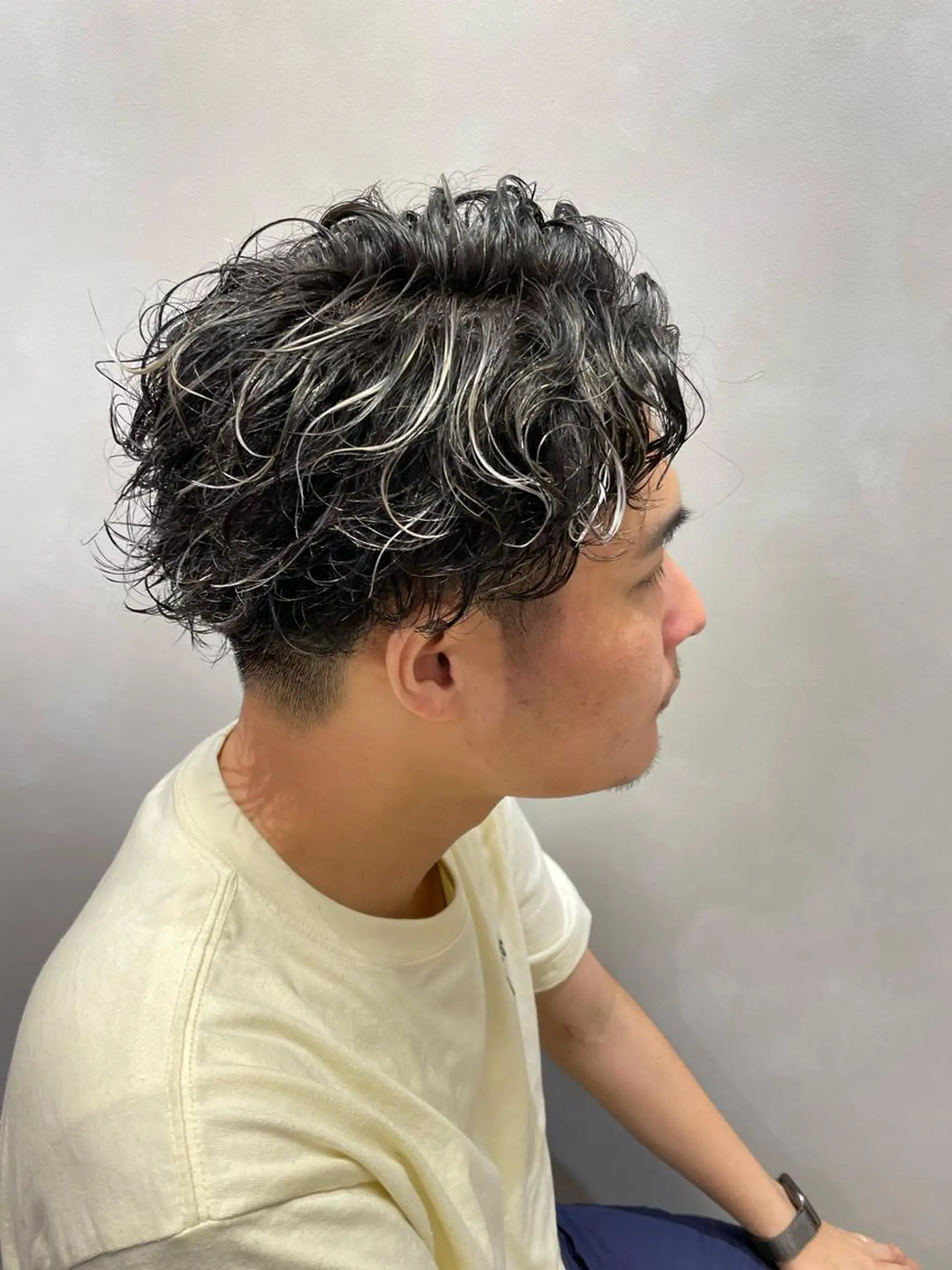 カラー メンズ メンズハイライト ハイライトカラー カット ヘアカラー 福永速人 /メンズパーマのヘアスタイル