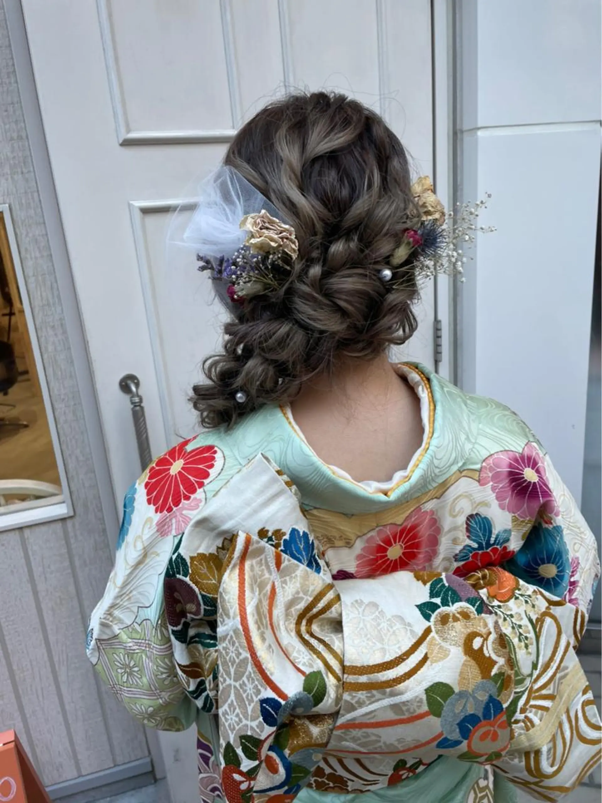 セミロング ヘアアレンジ 成人式 🫟Blanco🫟 Color&Careのヘアスタイル