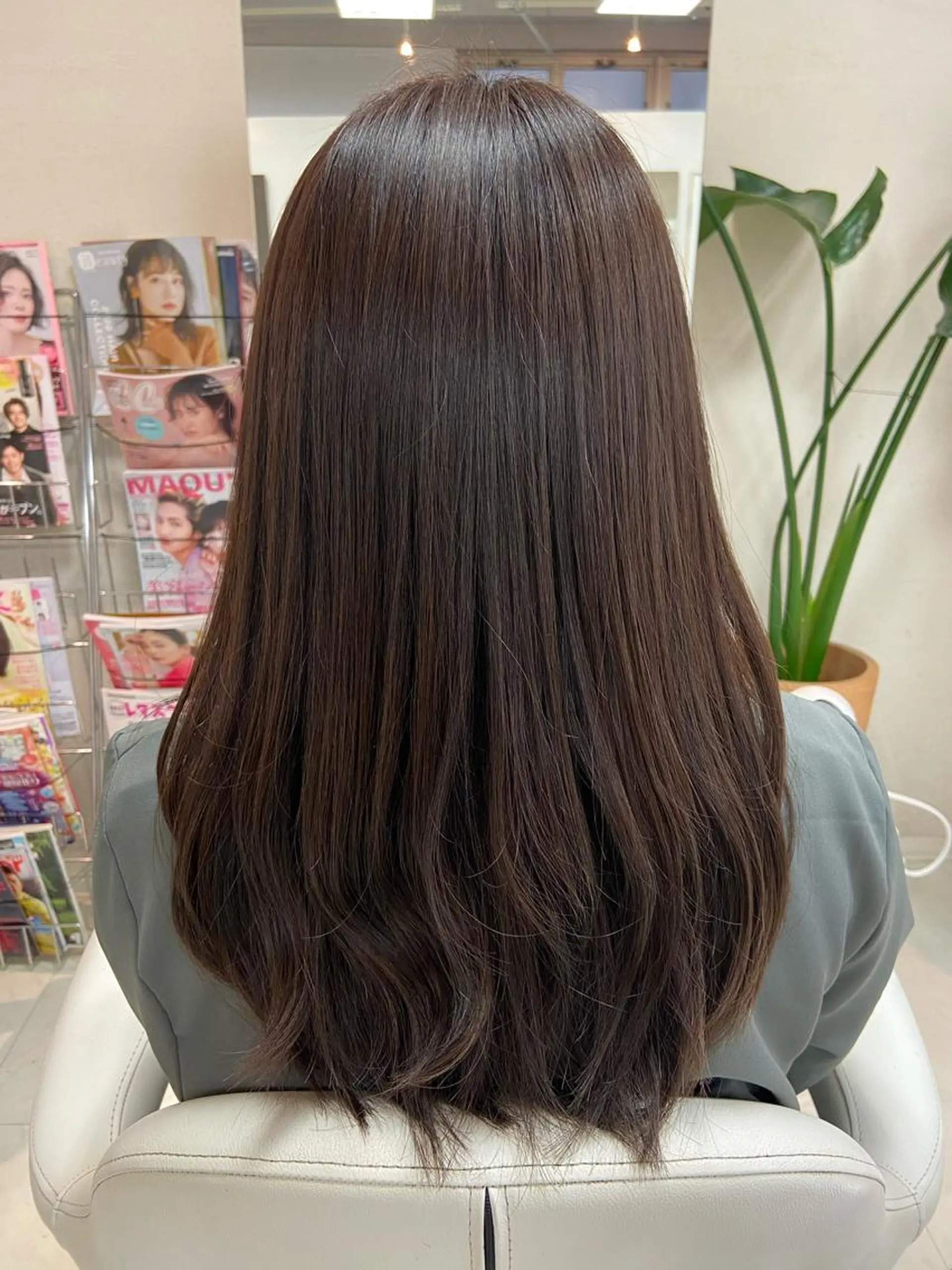 ロング カラー ブラウンカラー 透明感カラー レイヤーカット 菊地 美憂のヘアスタイル