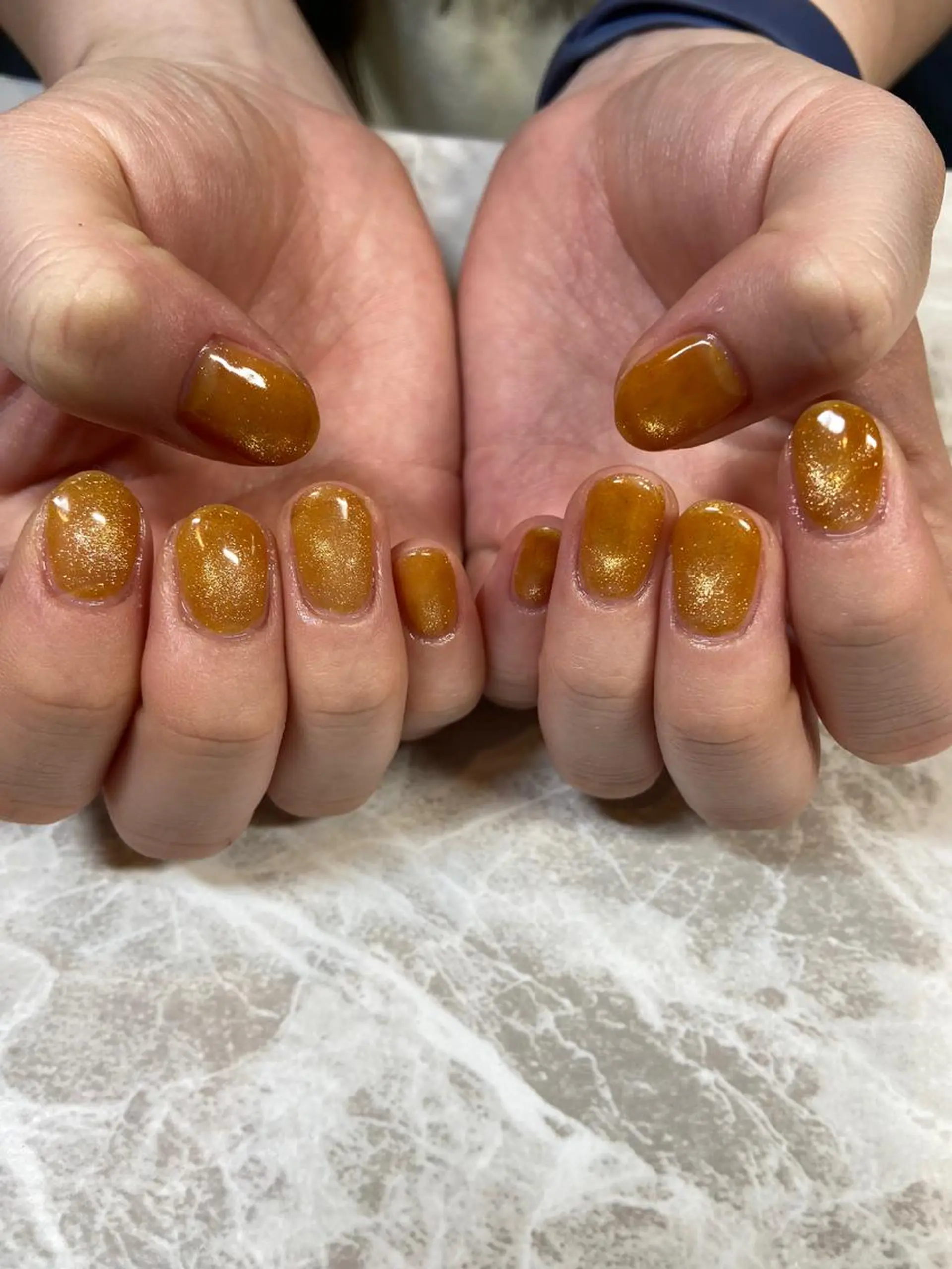 ミディアム ネイル べっ甲ネイル キラキラネイル マグネットネイル ハンドネイル ネイルサロン ステラのネイルデザイン