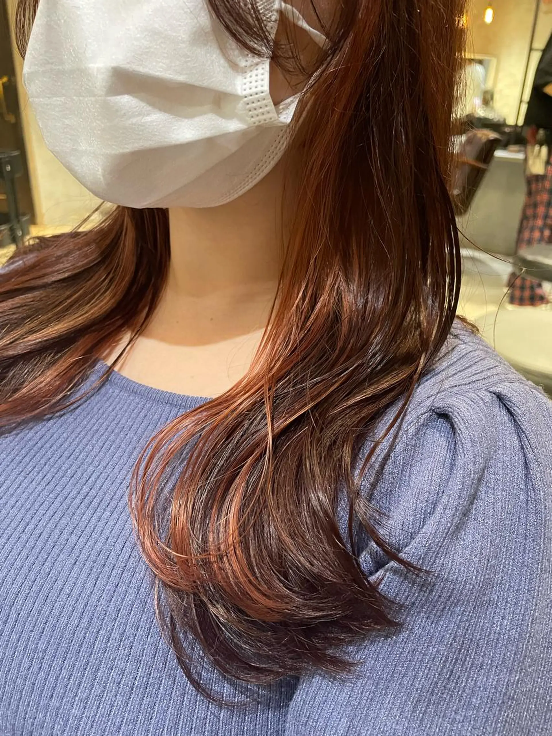 セミロング カラー 🤎艶髪×透明感🤎 【𝙔𝙐𝙕𝙐】のヘアスタイル