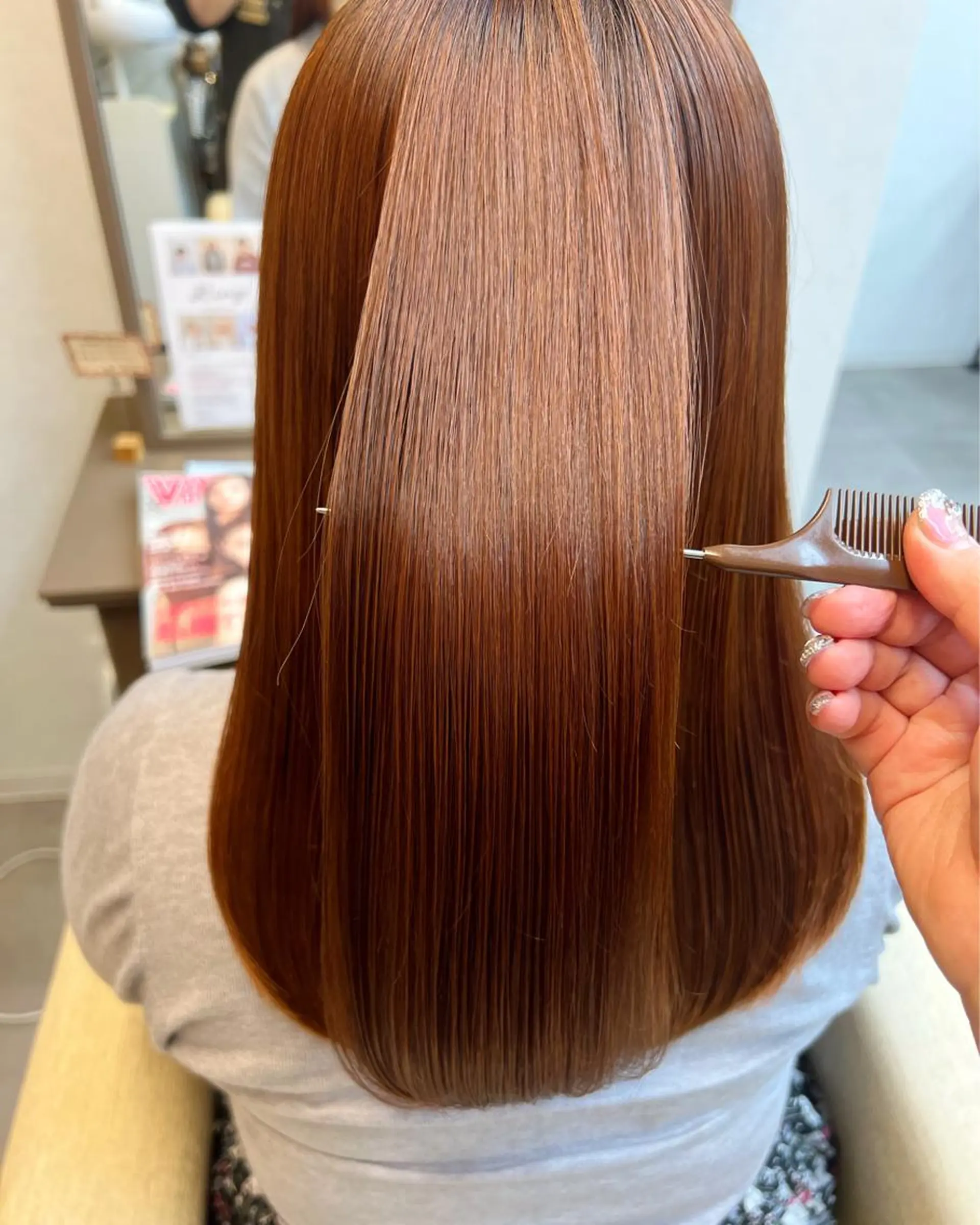 ミディアム オレンジブラウン RIPPLE所属・たかはし るなのヘアスタイル