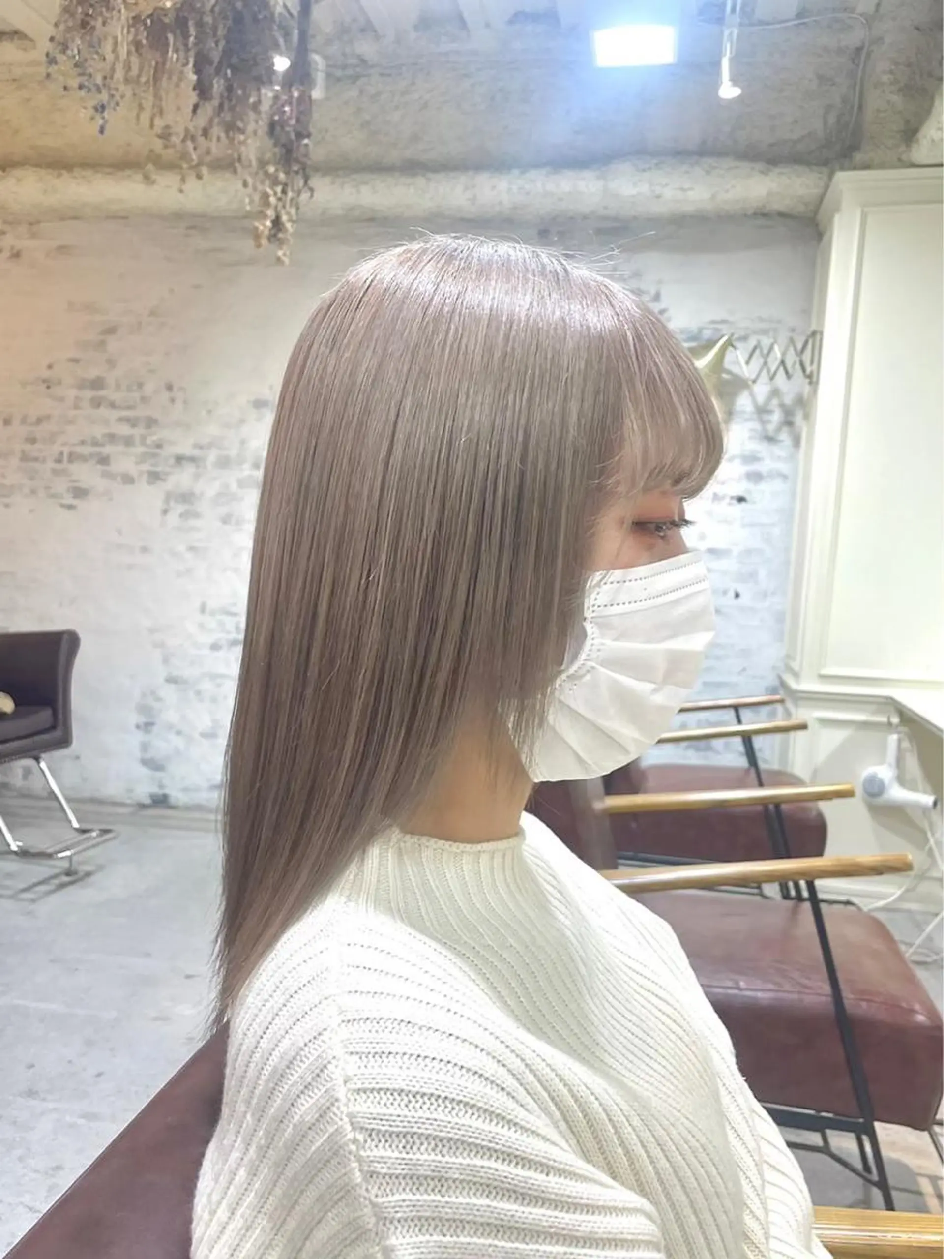 セミロング カラー ハイトーンカラー 💎髪質改善/艶カラ ー🌟加藤陸🌟のヘアスタイル