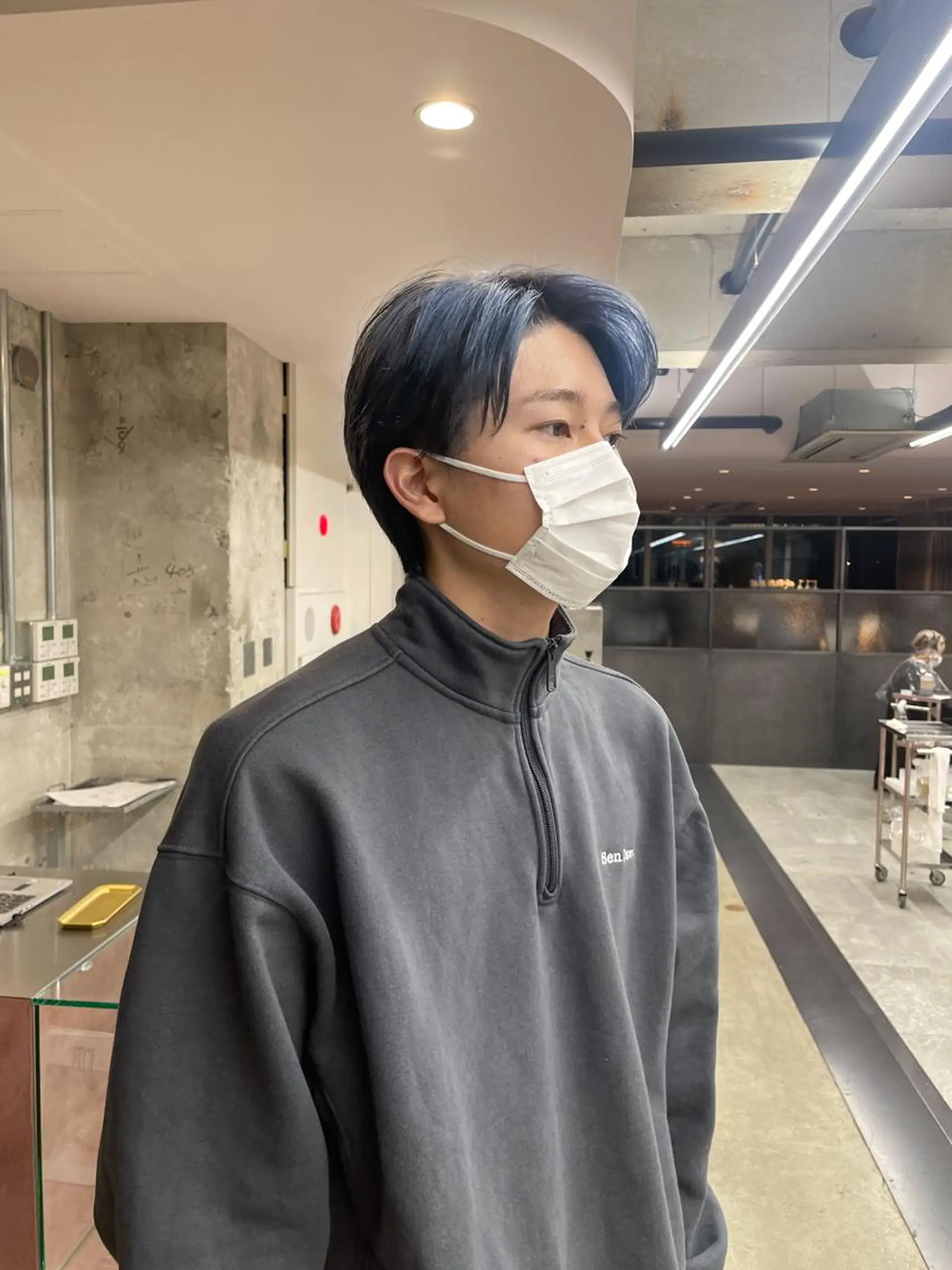 メンズ センターパート フェザーパーマ/ 山口大輝のヘアスタイル