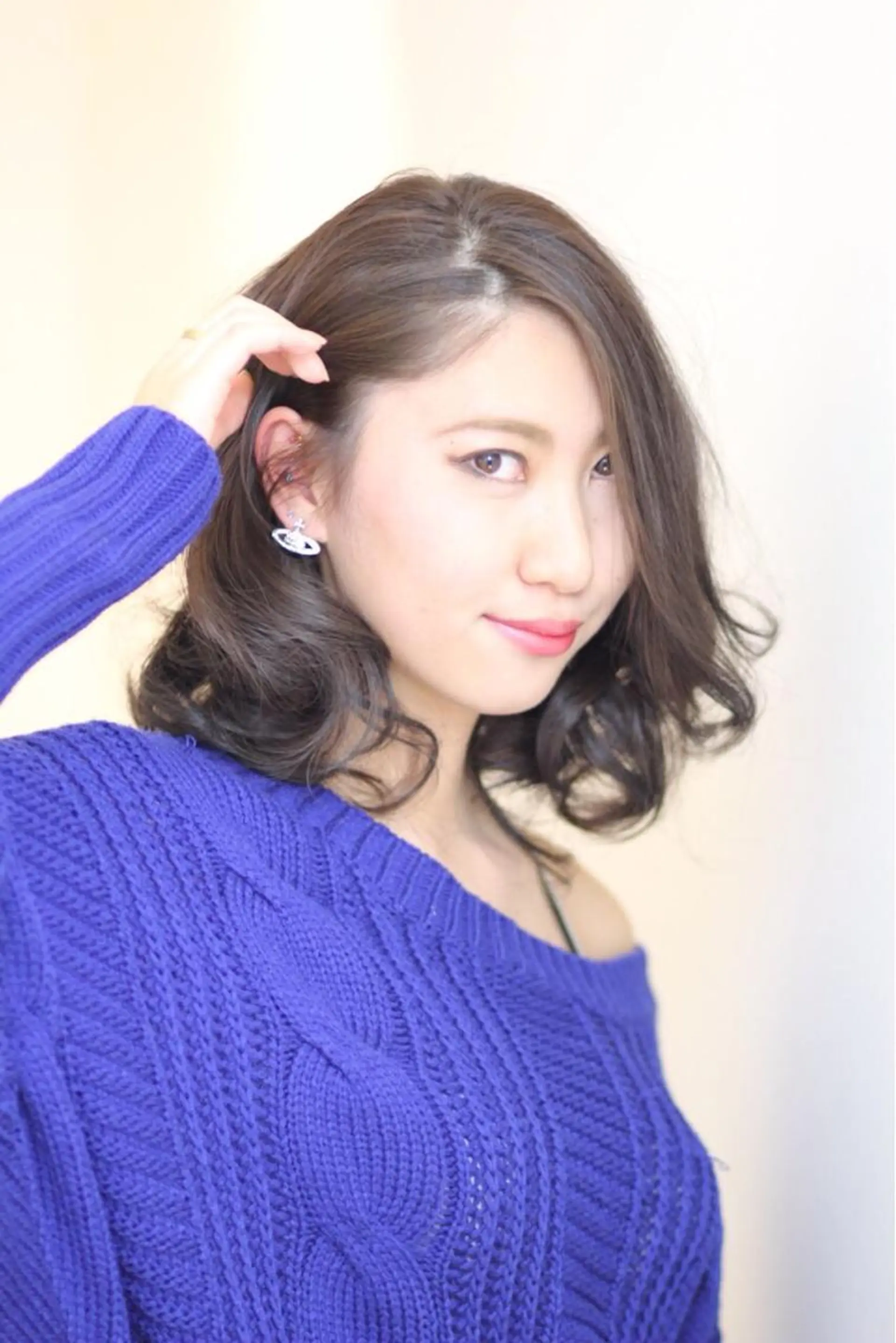 ミディアム カット ヘアカラー トリートメント 金子 直樹のヘアスタイル