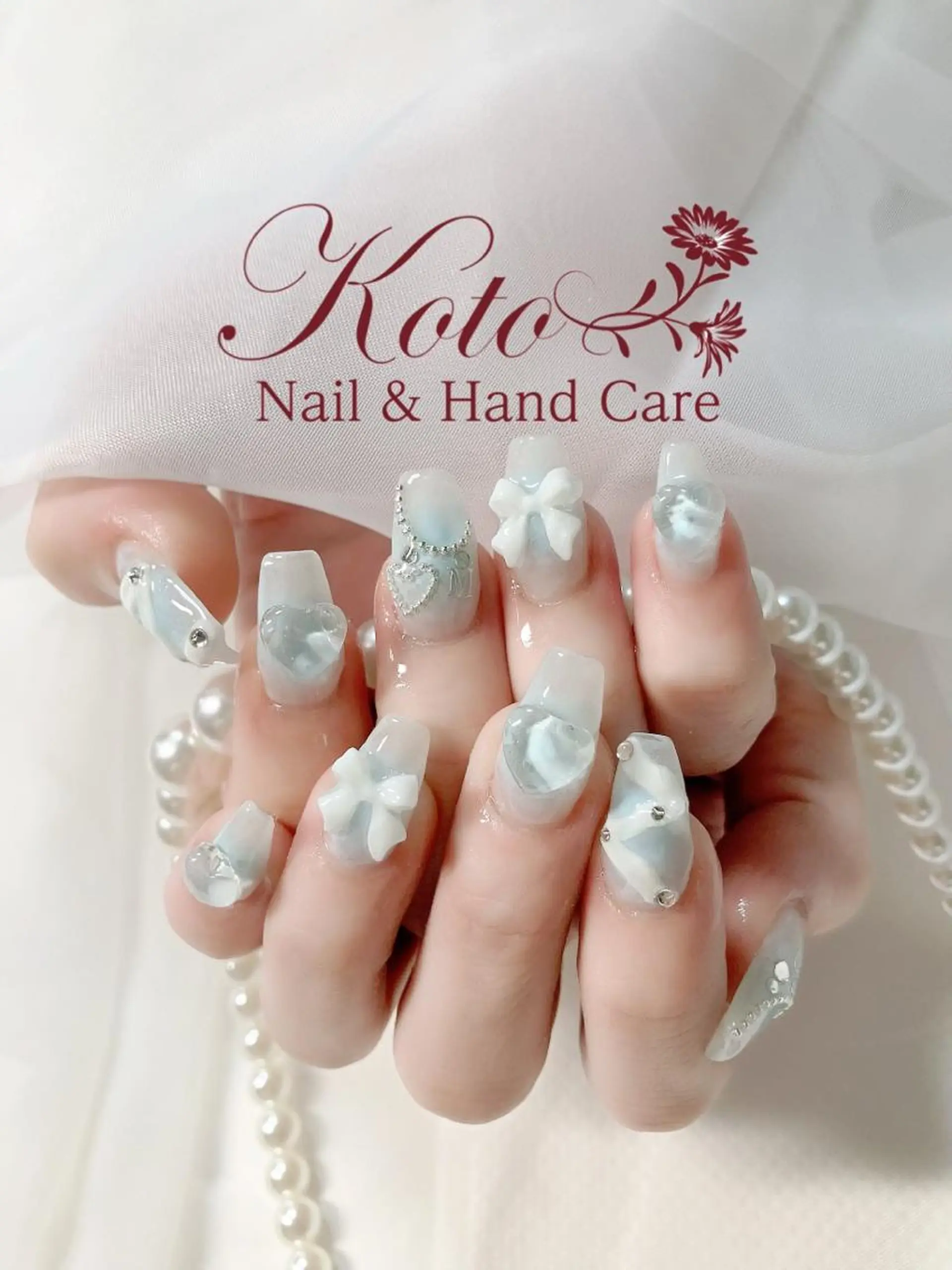 ネイル 長さ出し フットネイル フレンチネイル ジェルネイル 韓国ネイル Risa ネイルサロンKOTOのネイルデザイン