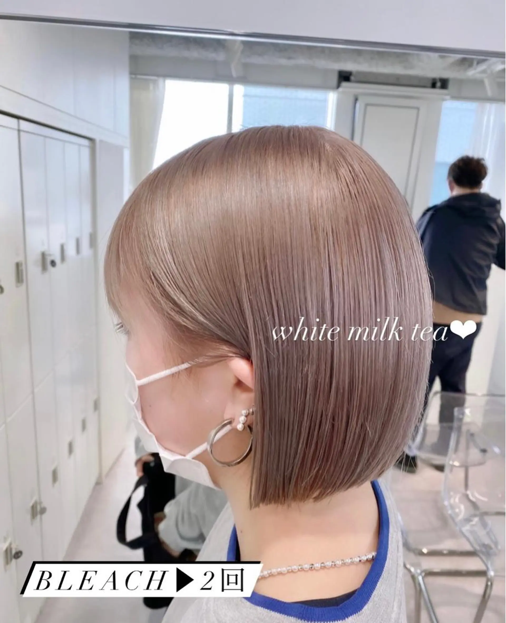 ショート カラー ブリーチ 渋谷韓国ヘア🇰🇷 SAYAKA🩶ᩚのヘアスタイル