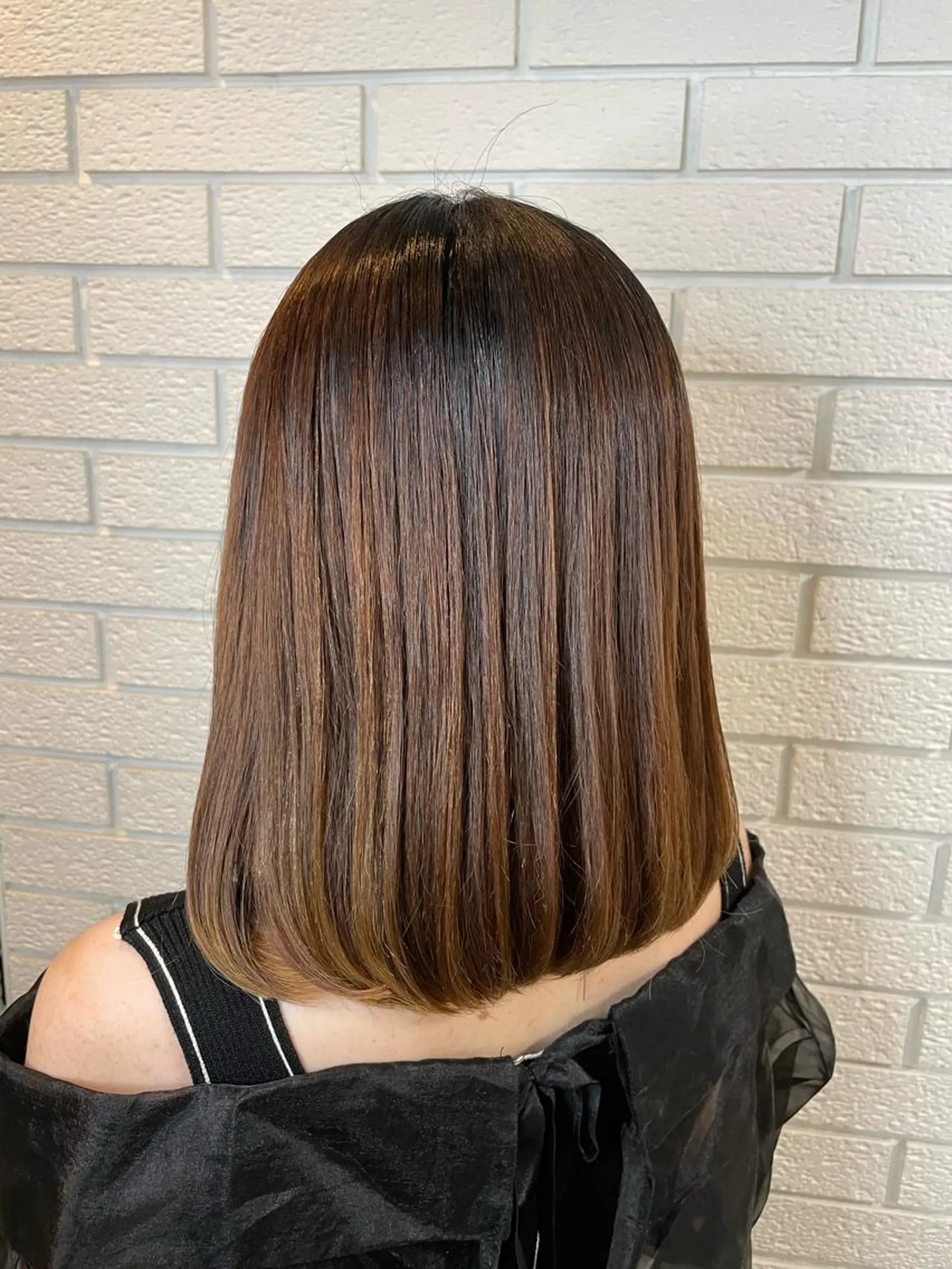 セミロング パーマ 縮毛矯正 ストレートパーマ ニュアンスデザイン✄ YOU♡のヘアスタイル