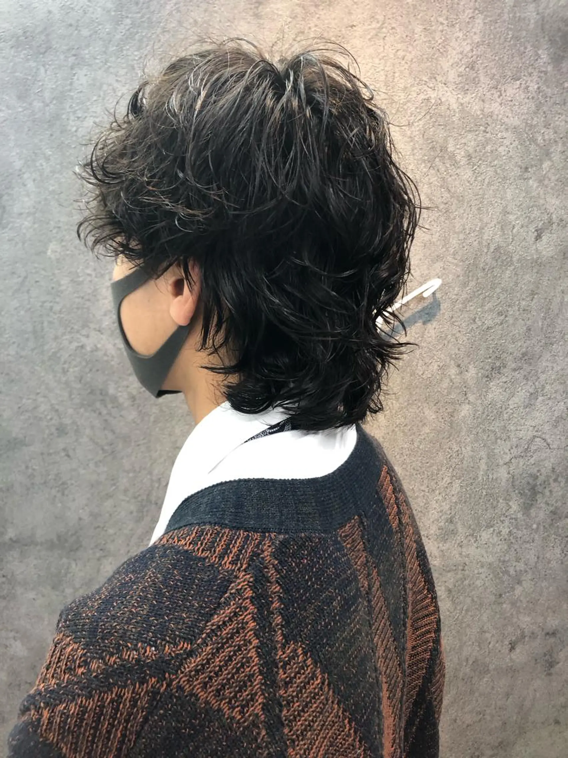 パーマ メンズ 波巻きパーマ メンズウルフカット ウルフカット カット パーマ トリートメント Noy所属・Noyヨシモト ヒロトのヘアスタイル