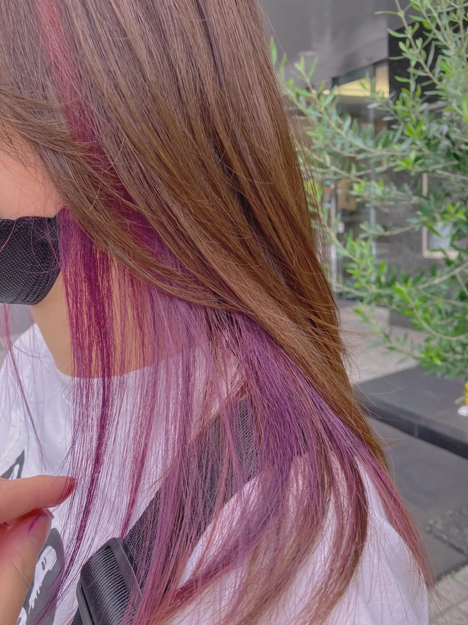 ロング パープルカラー はらだ ともこ☺︎のヘアスタイル