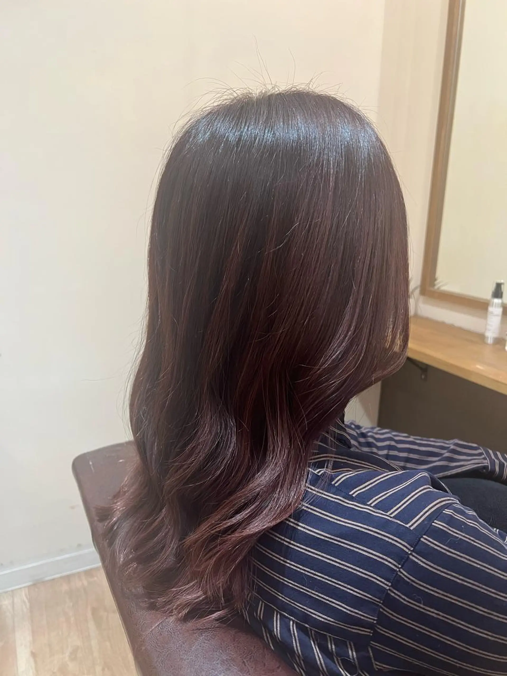 セミロング カラー たけだ れなのヘアスタイル