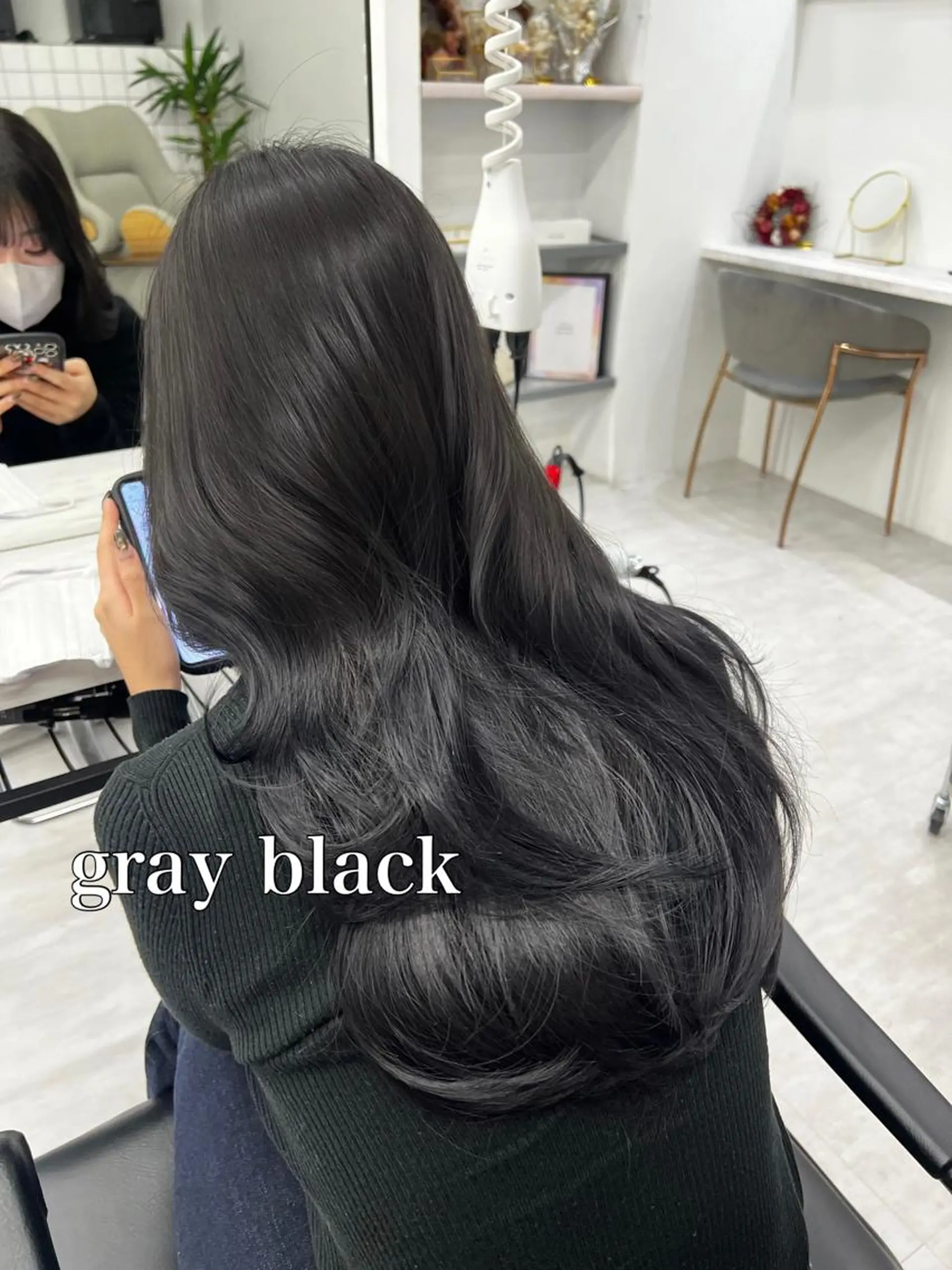 ロング カット ヘアカラー トリートメント 韓国ヘア♡ 顔まわりカットayaのヘアスタイル