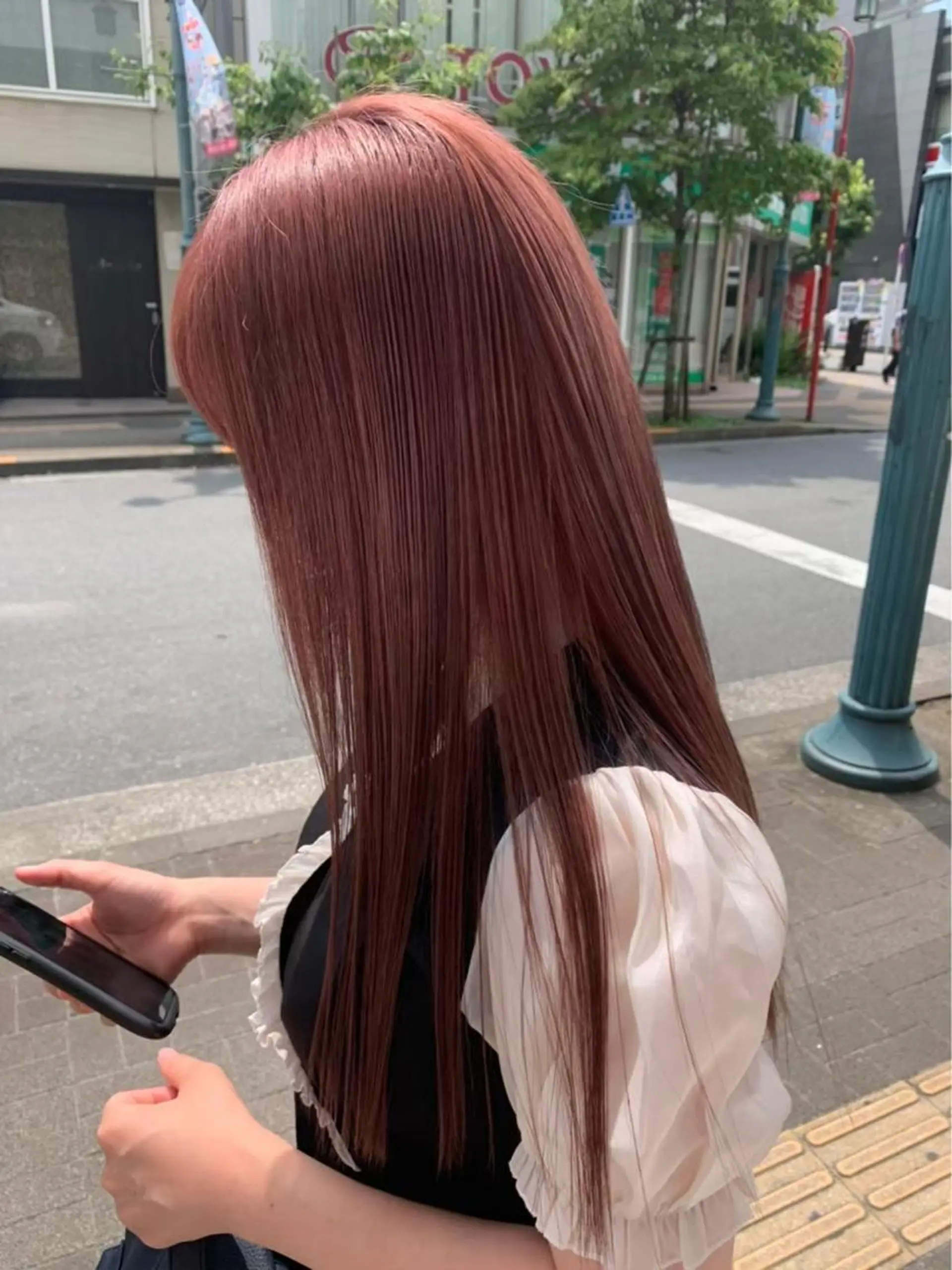 ロング カラー ハイトーンカラー ボブ/暖色カラー コウボヒカルのヘアスタイル