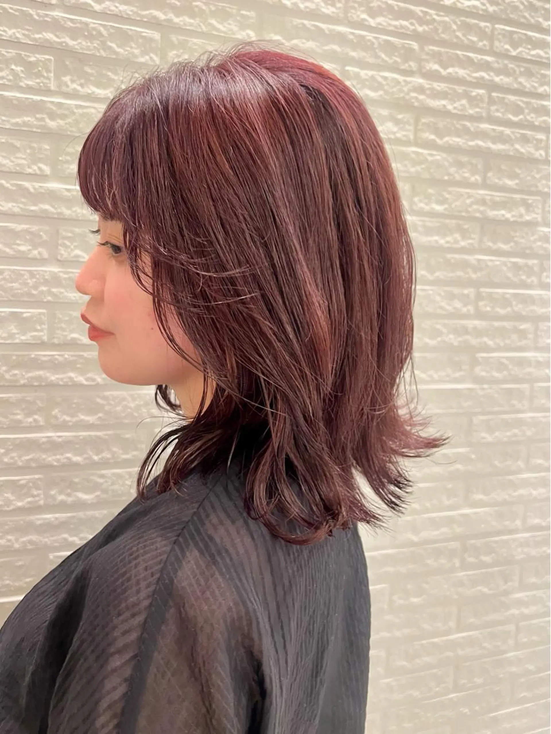 ミディアム カラー ミディアムパーマ カット ヘアカラー ボブ/ 似合わせ🥀原ちひろのヘアスタイル