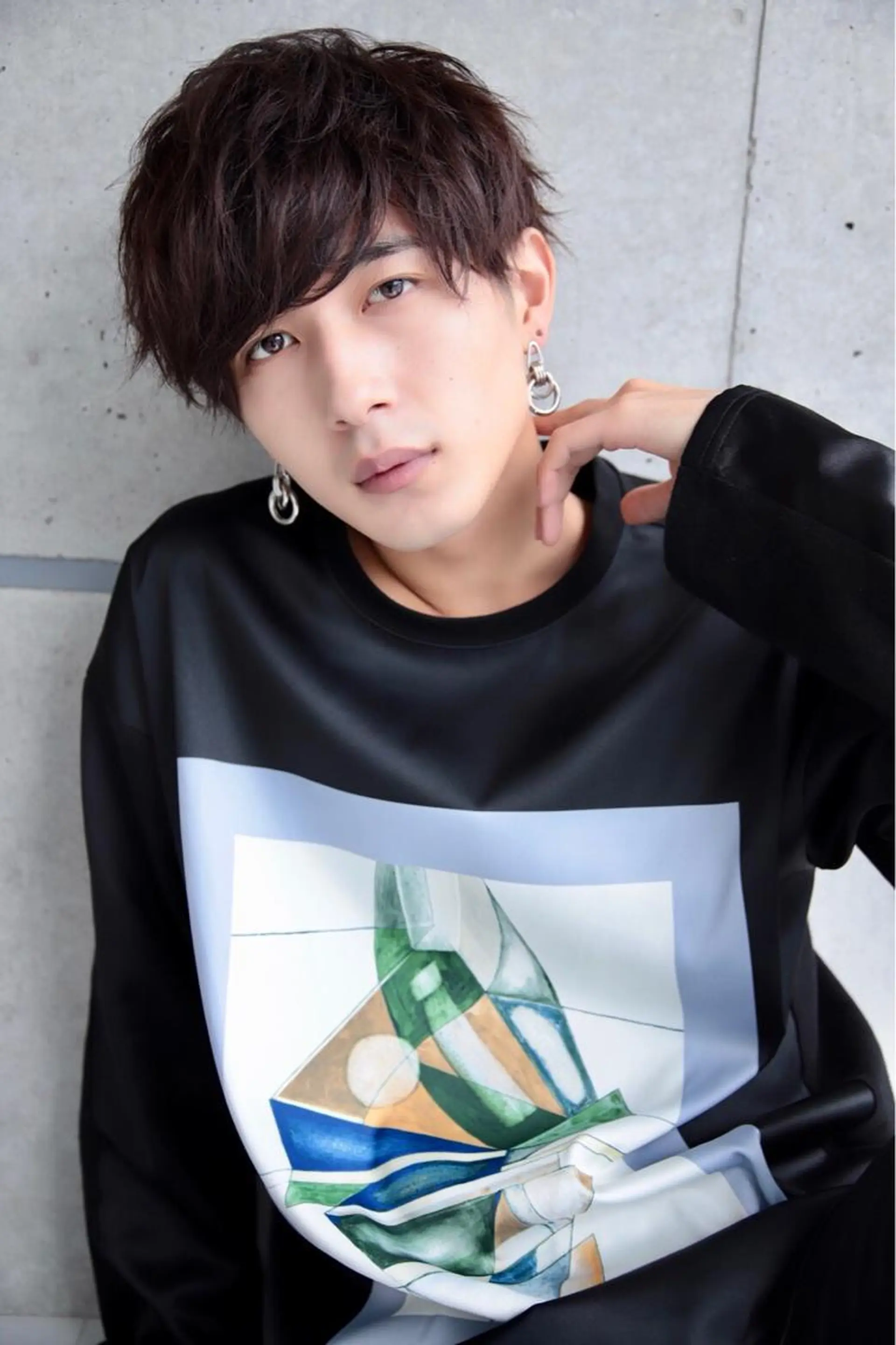 ミディアム カラー パーマ メンズ 赤み消し🌿 透明感カラー🫧のヘアスタイル