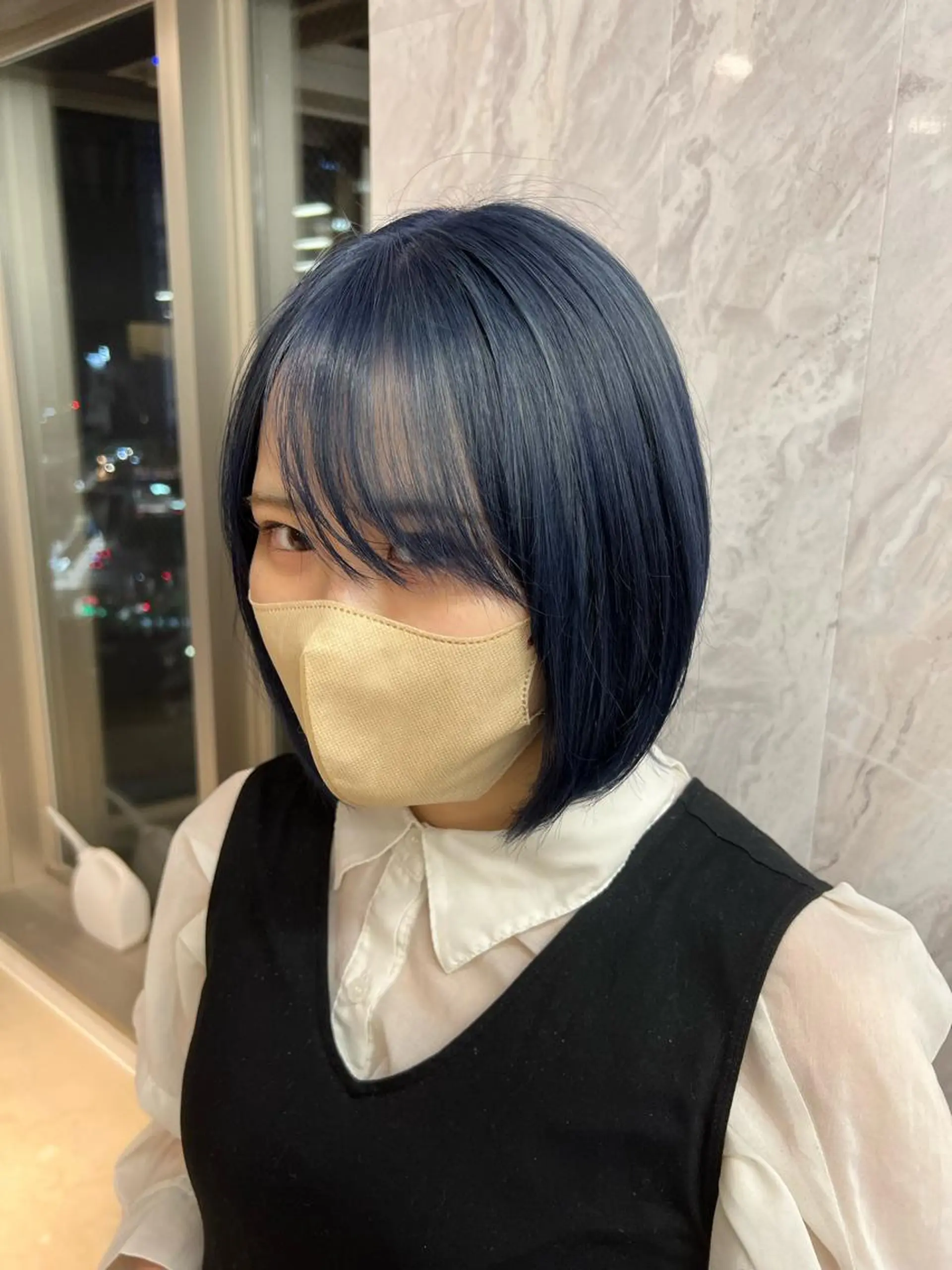 ショート カラー ブルーカラー ネイビーカラー ヘアカラー 【副店長】DAYS 2nd 久木山湧也のヘアスタイル