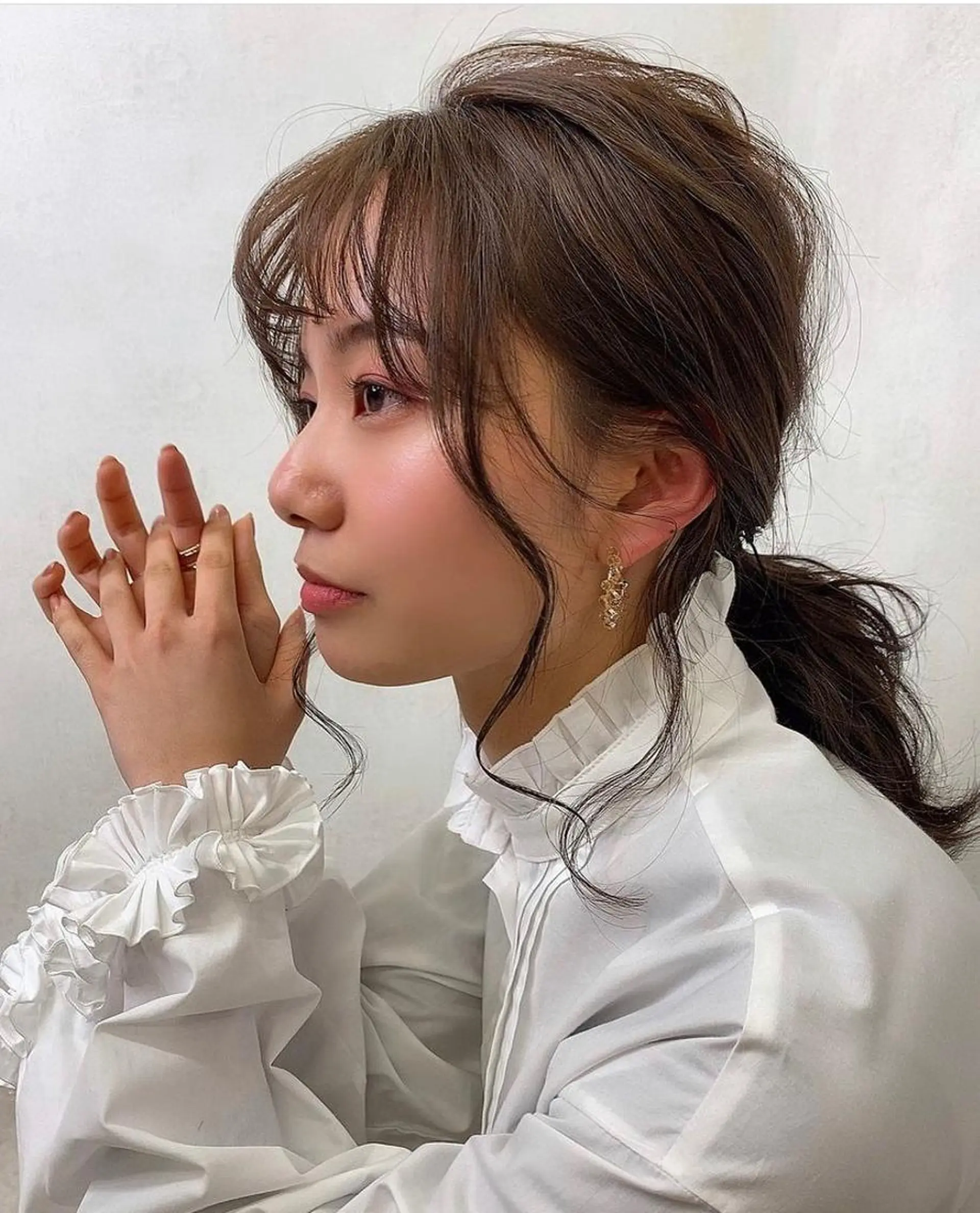 セミロング メンズバレイヤージュ 斉藤春のヘアスタイル