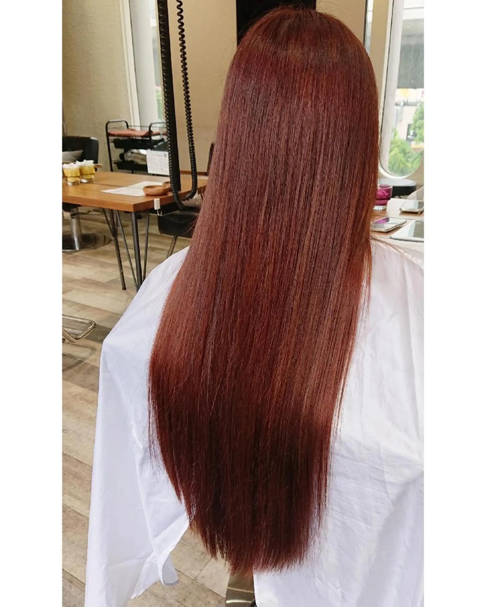 ロング カラー オレンジ ACROあべの店所属・艶カラー/インナー /グラデ/大西小百合のヘアスタイル