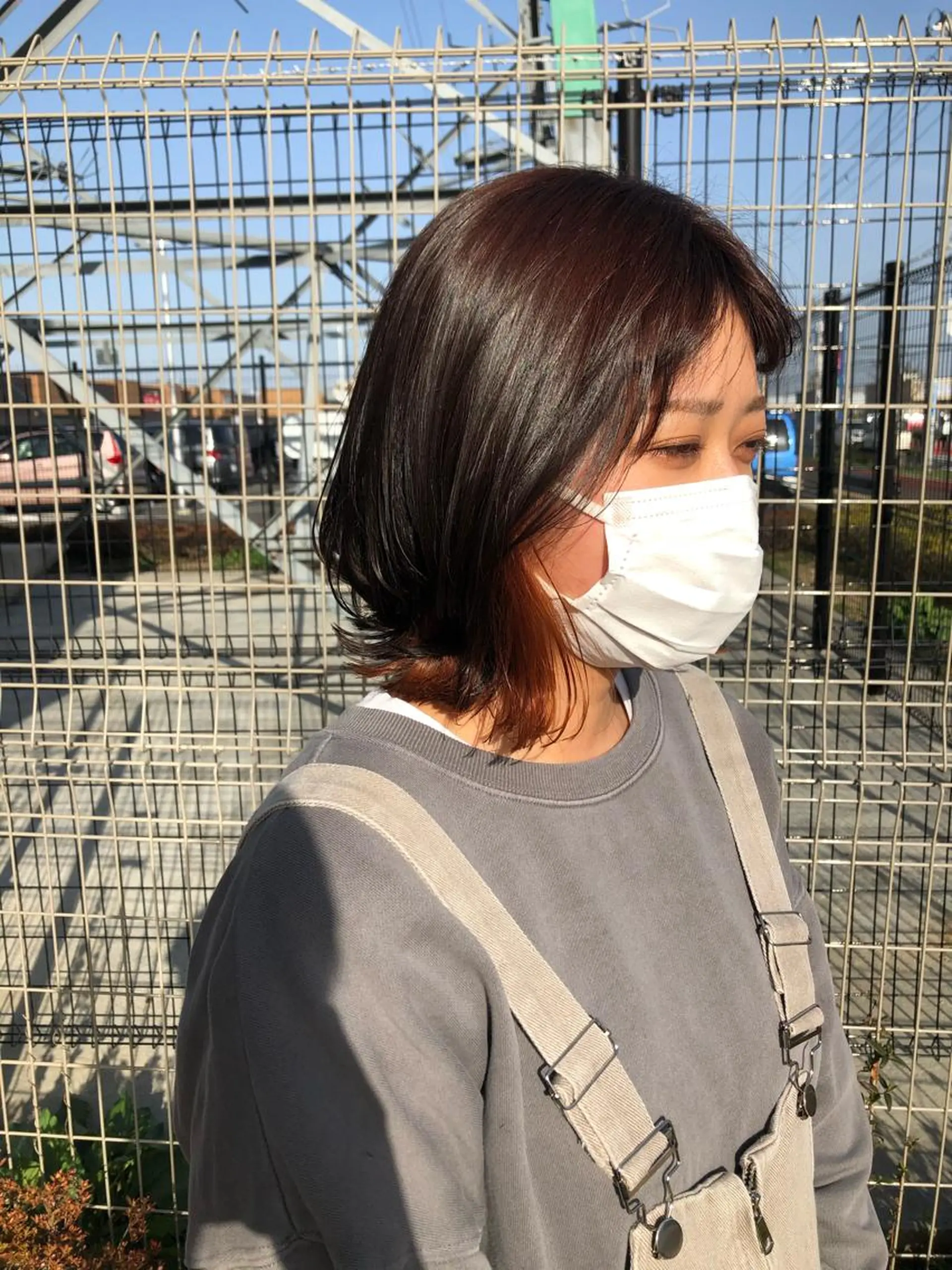 ミディアム カラー ヘアアレンジ 太白区白髪ぼかし/ ボブカット/千葉達人のヘアスタイル