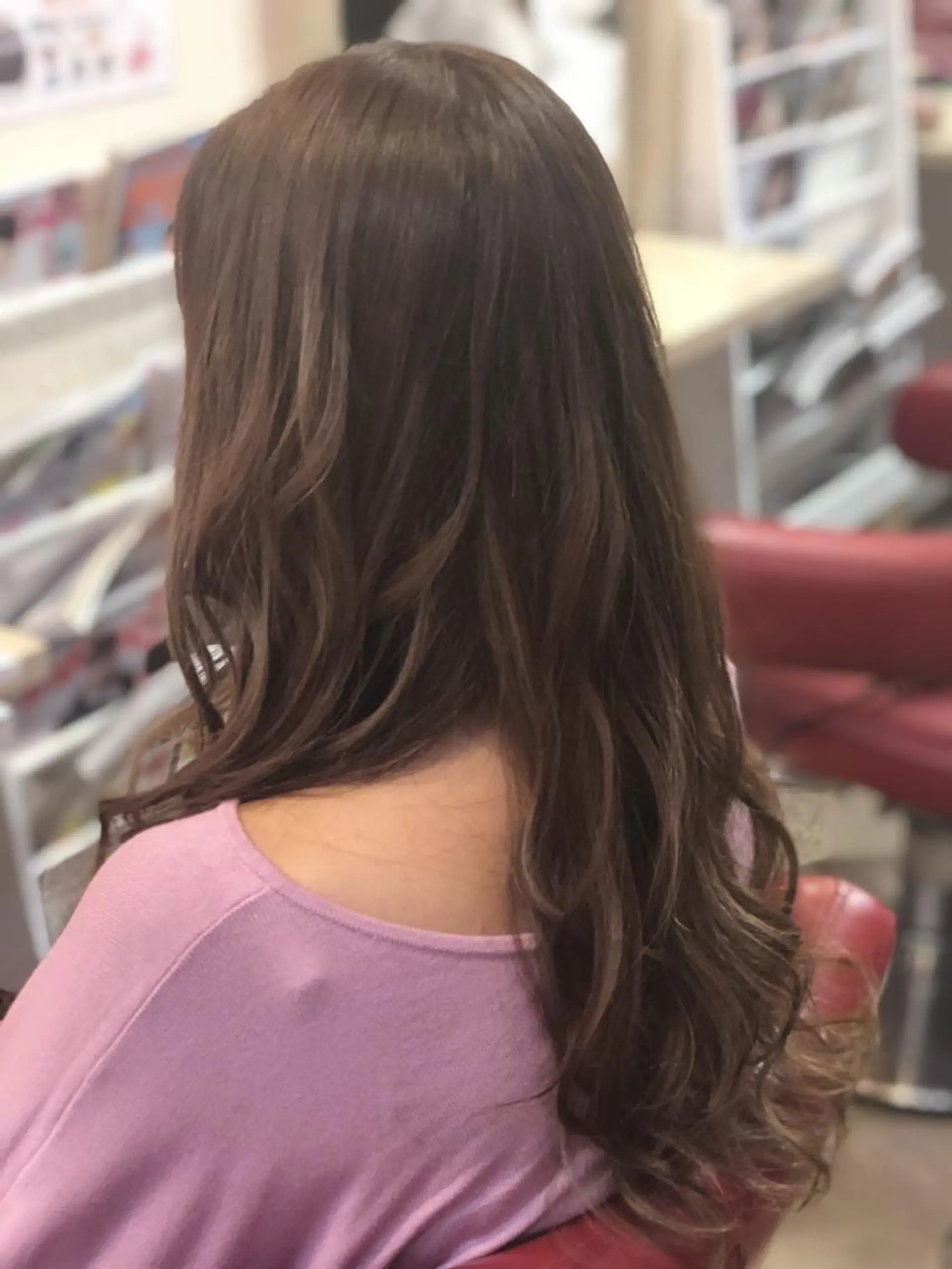 ロング カラー パーマ アッシュ ✨美髪師✨小原 浩一のヘアスタイル