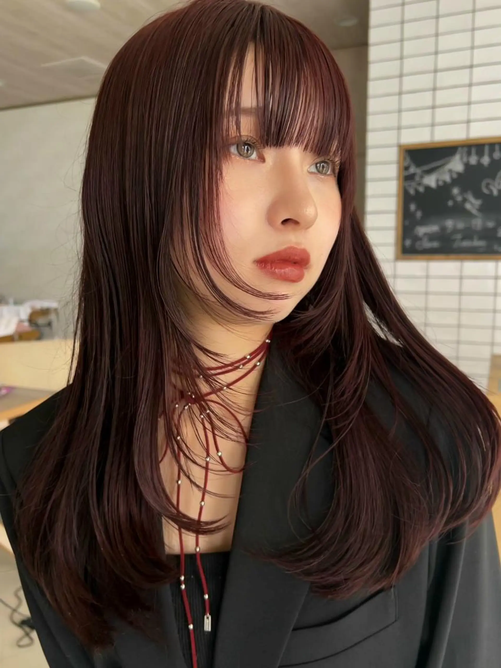 ロング 韓国風ヘア レイヤーカット カラー/レイヤー/ 髪質改善/PAAQのヘアスタイル