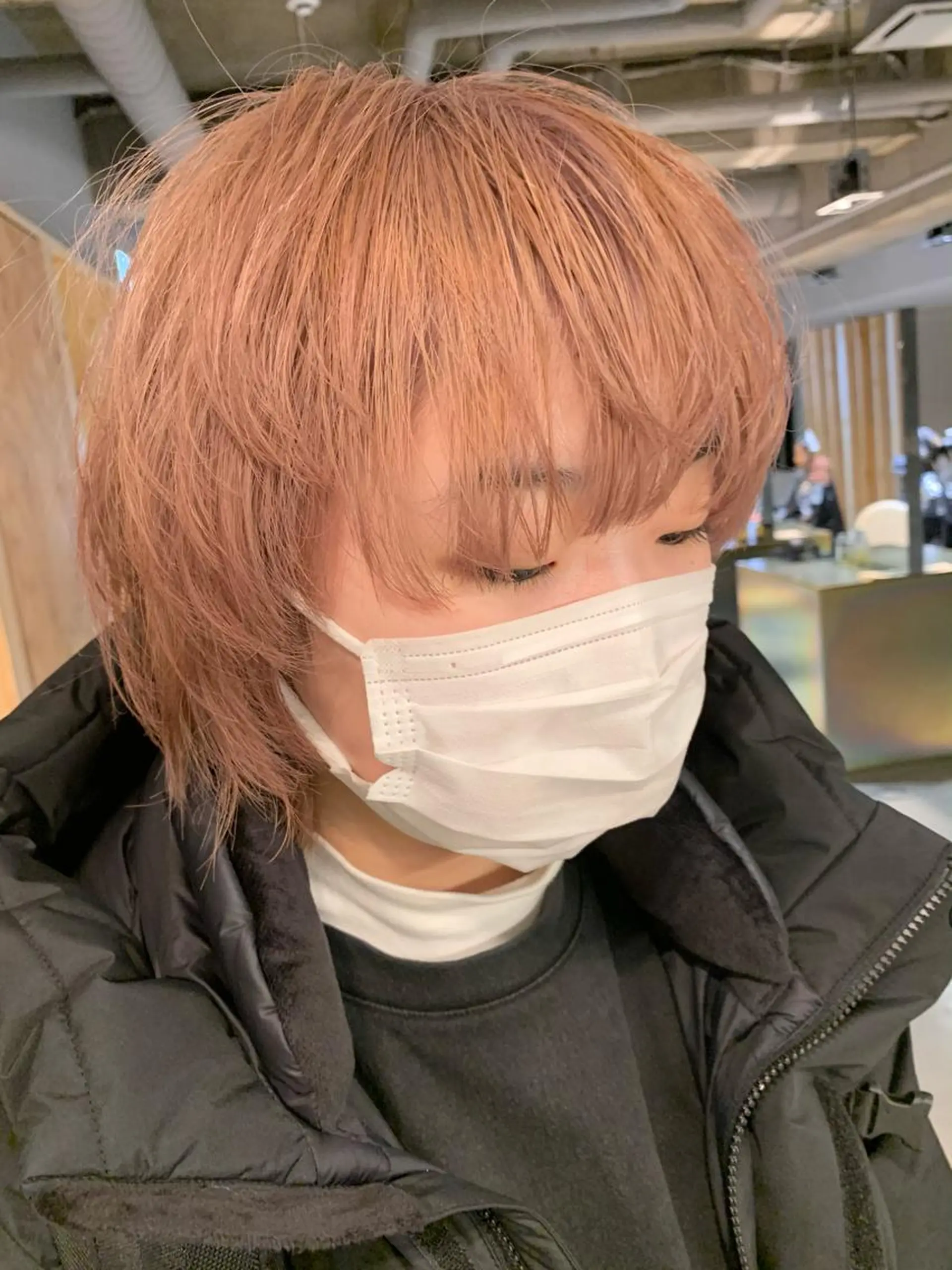 ショート カラー ブリーチ ピンクカラー tension 【テンション】のヘアスタイル