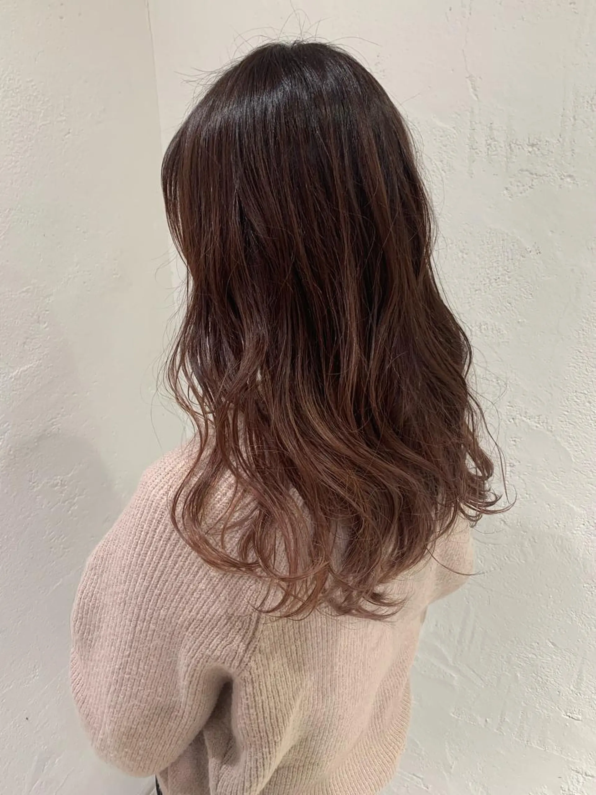 セミロング カラー ヘアアレンジ ブラウンカラー ピンクカラー ピンクブラウン 🫧透明感カラー/ ボブ/小笠原汐海🪽のヘアスタイル