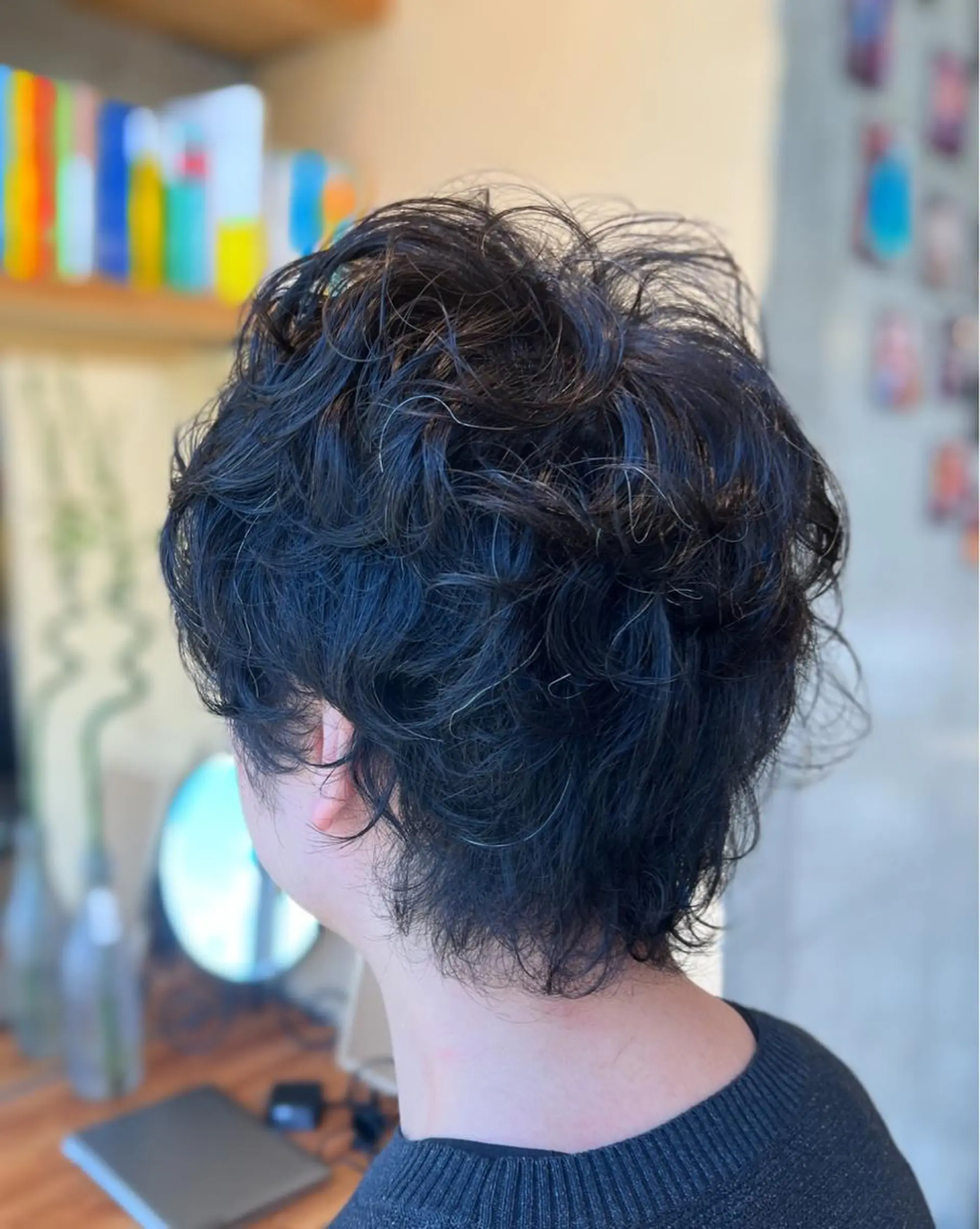 ショート パーマ カット パーマ BEACH　HAIR&NAIL所属・両国駅徒歩1分⭐️ アイロン仕上げのヘアスタイル