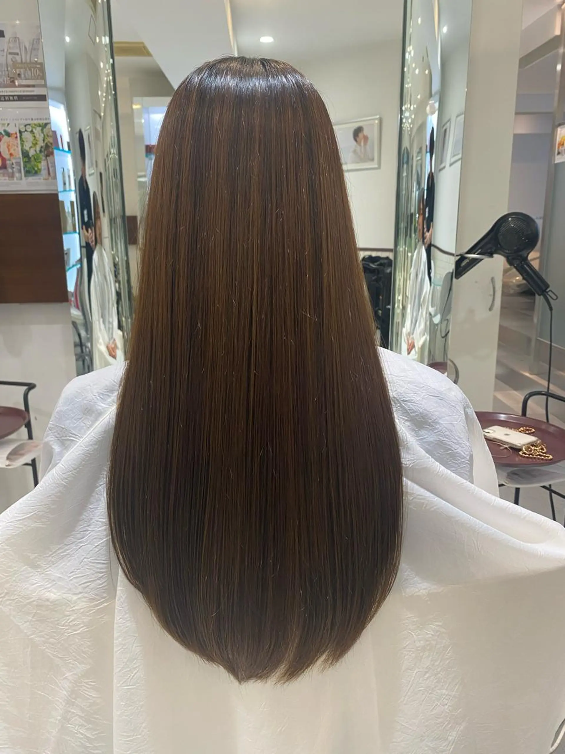 ロング 髪質改善 トリートメント コテ巻き風パーマ 藤澤　知彌のヘアスタイル