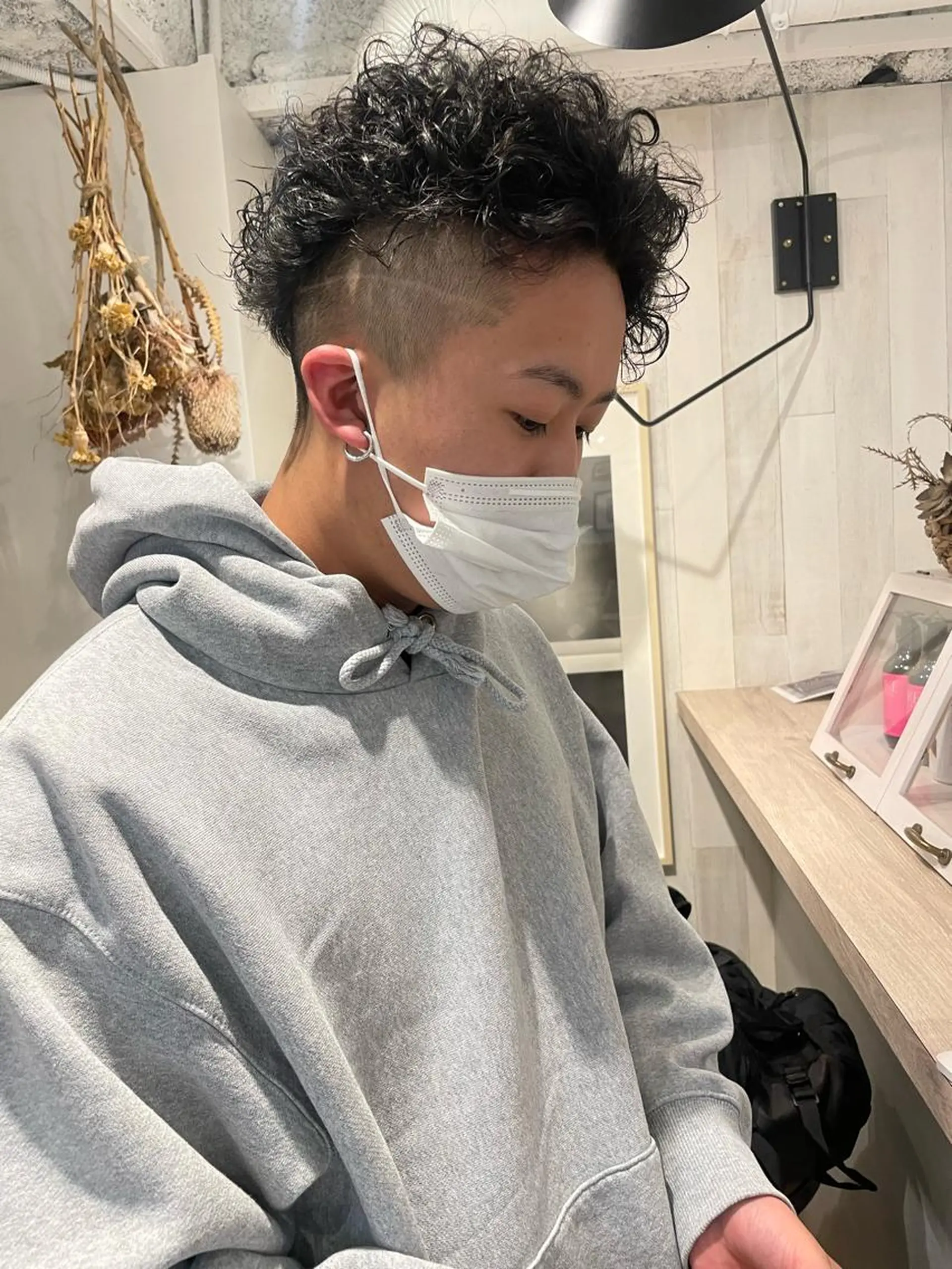 パーマ メンズ カット パーマ HAIR WORKS HELM所属・ショート✨ボブ✨代表 新田見美仁のヘアスタイル