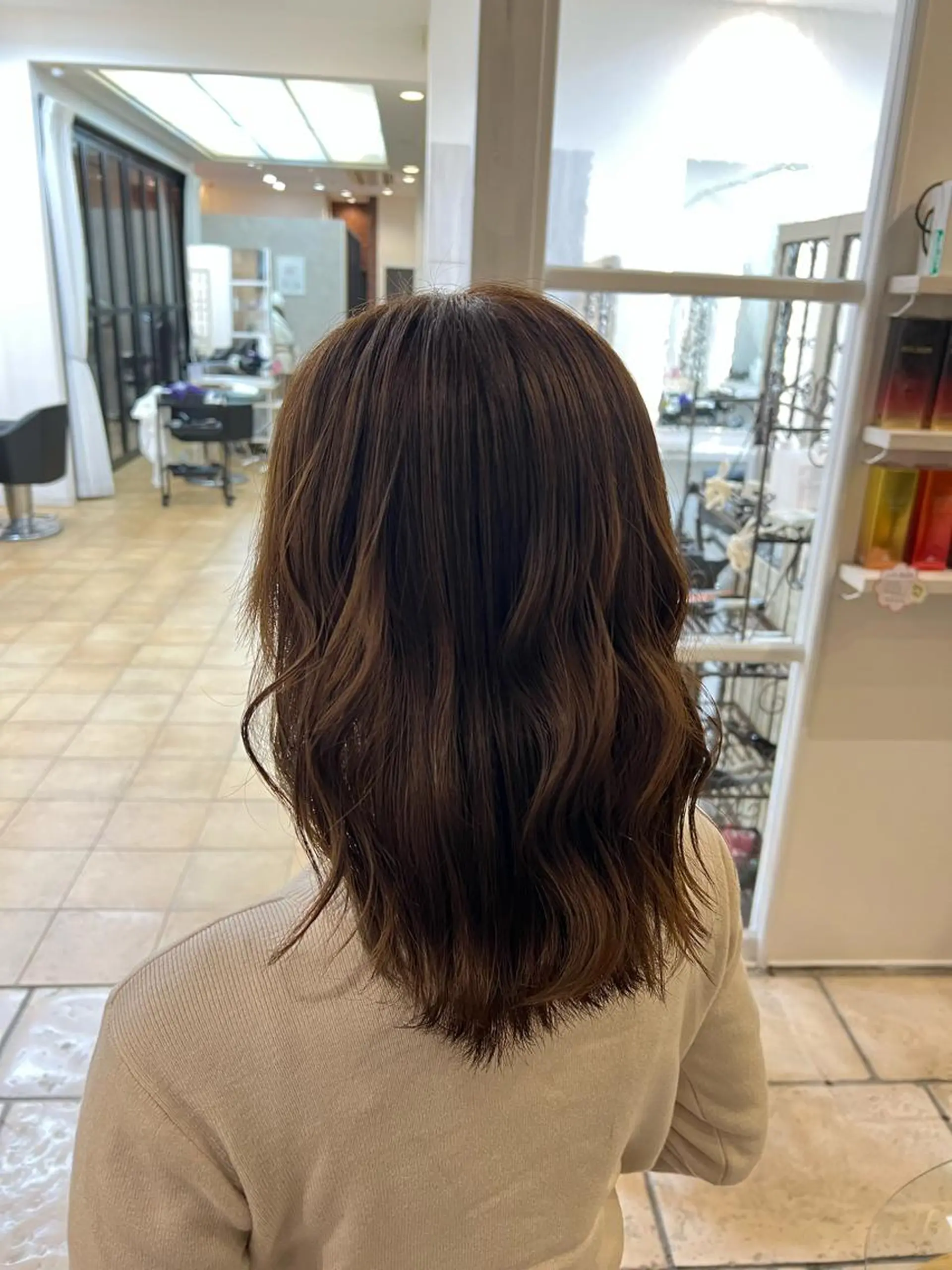 セミロング ヘアカラー 門脇 真生人のヘアスタイル