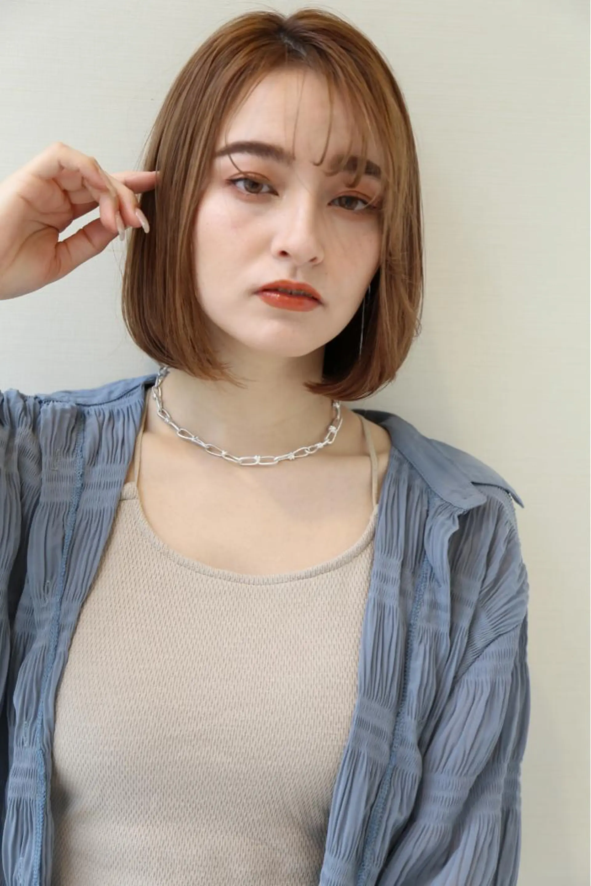 ショート カラー ベージュ/インナー カラー🤍Rieのヘアスタイル