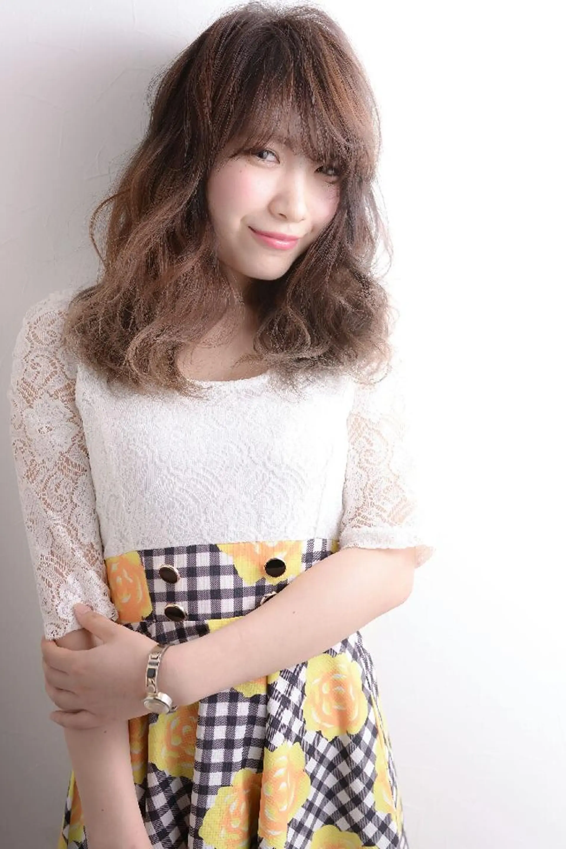 ミディアム セミロング ロング カラー belta 姫路山吹 カラーモデル募集のヘアスタイル