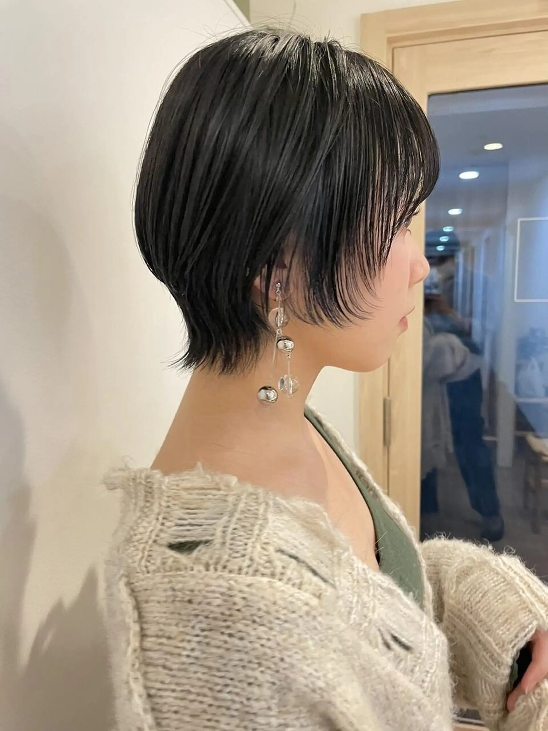 ショート カラー レイヤーカット ボブパーマNo.1のヘアスタイル