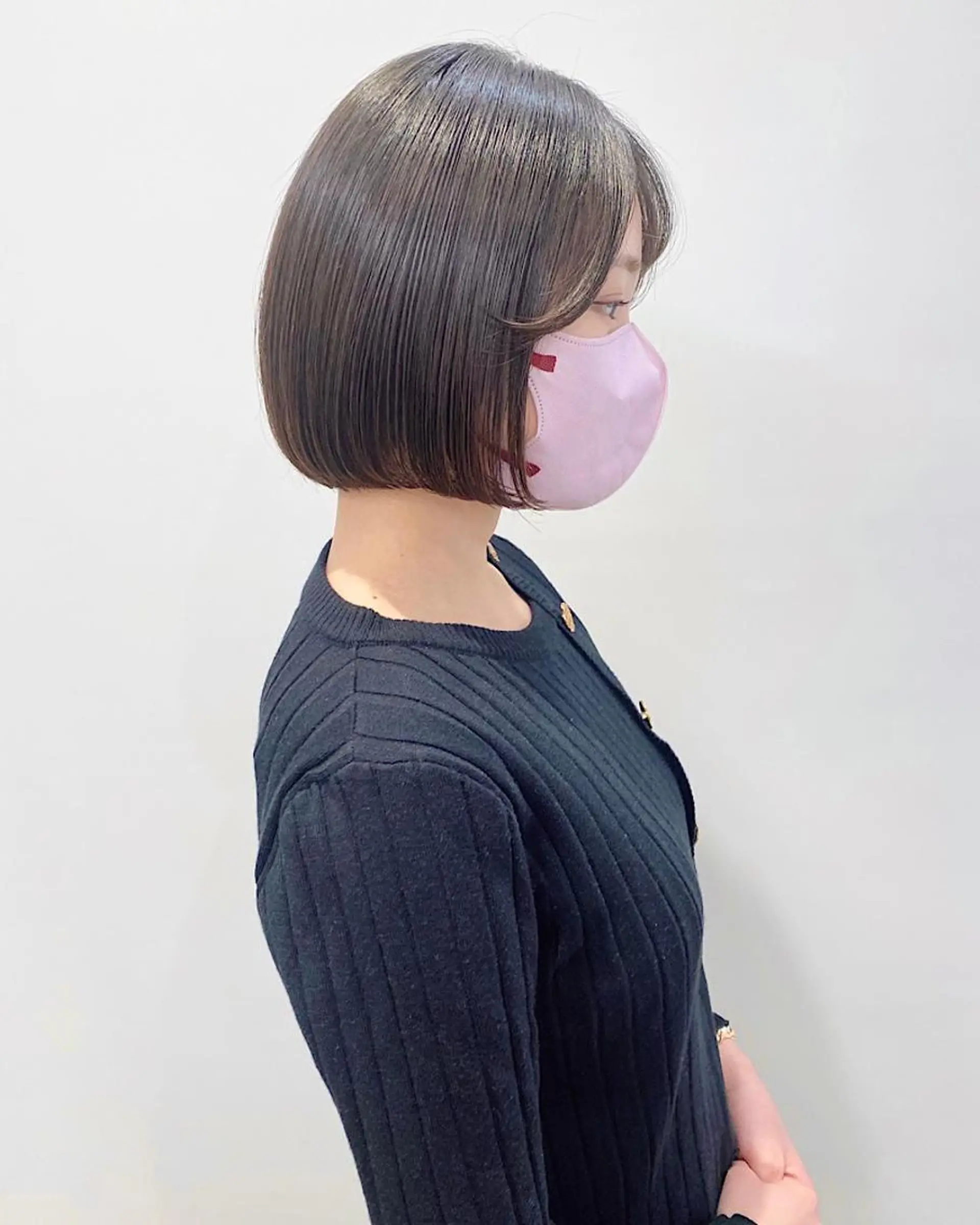 ミディアム 切りっぱなしボブ ボブ 石山 /切りっぱなしボブのヘアスタイル