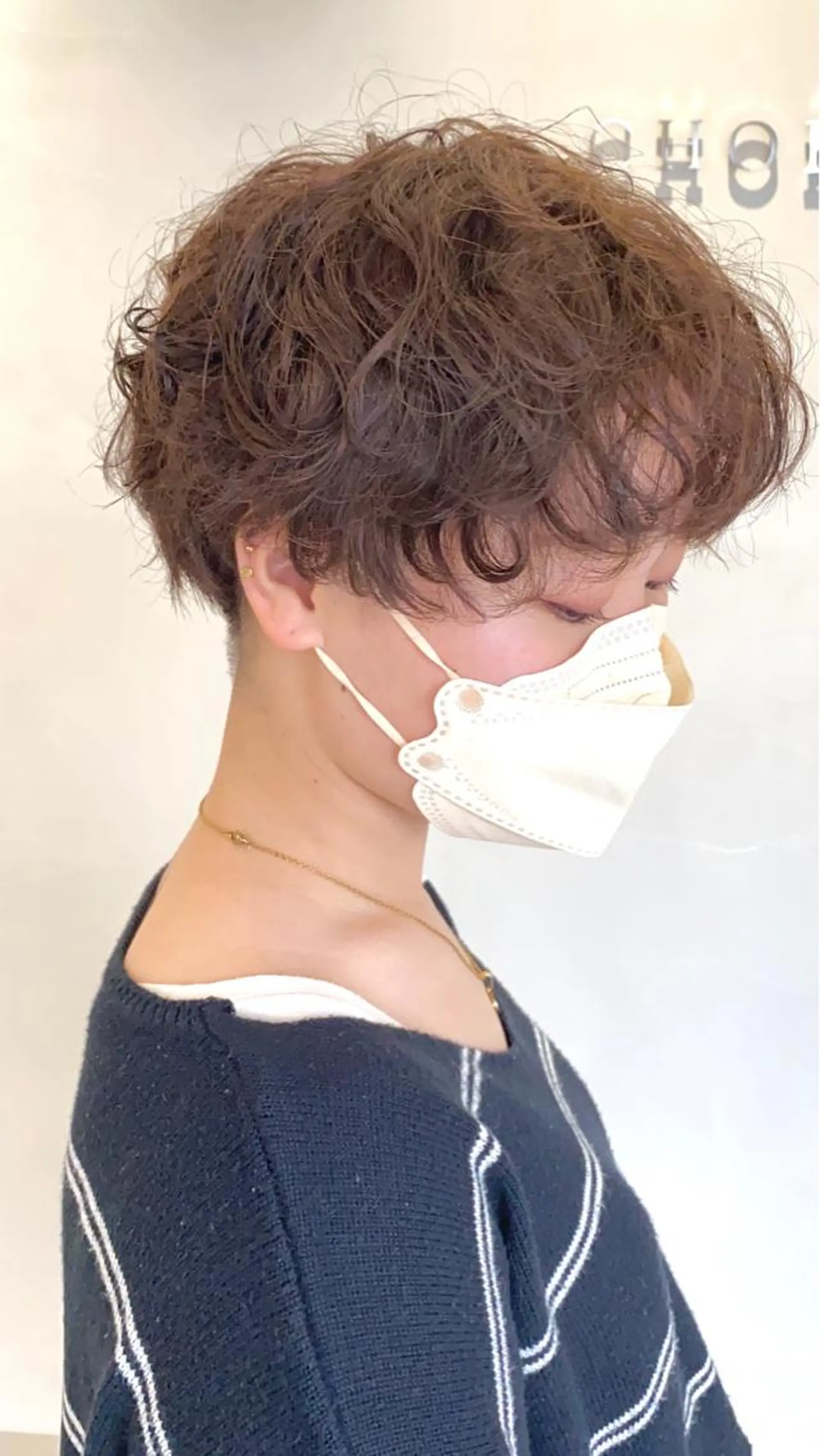 ショート パーマ ハイライト ショートヘア カット ヘアカラー パーマ トリートメント 谷合 貴志のヘアスタイル