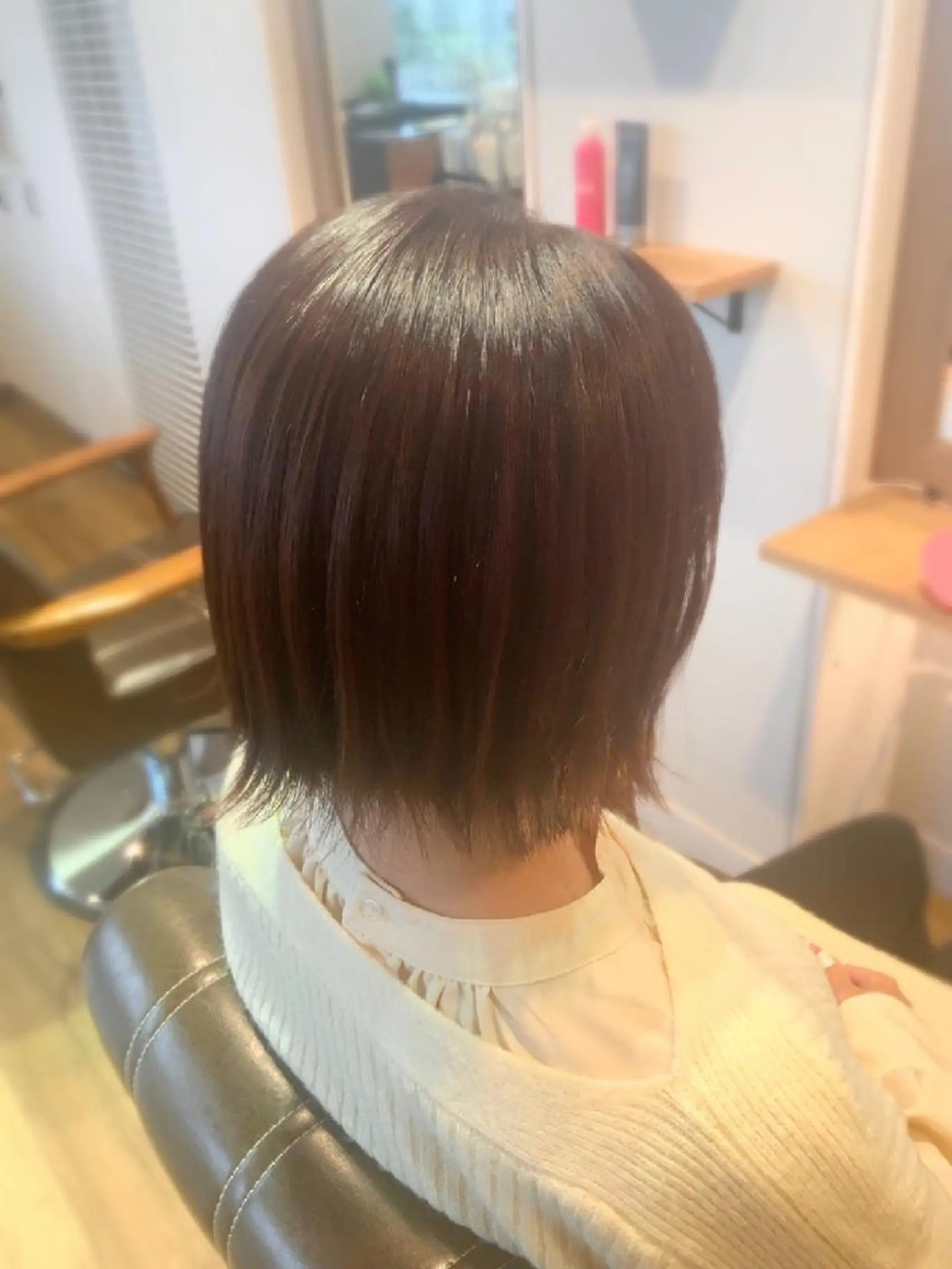 カラー ショート ショートボブ ブラウンカラー ピンクカラー ピンクブラウン ボブ 堀 望美のヘアスタイル