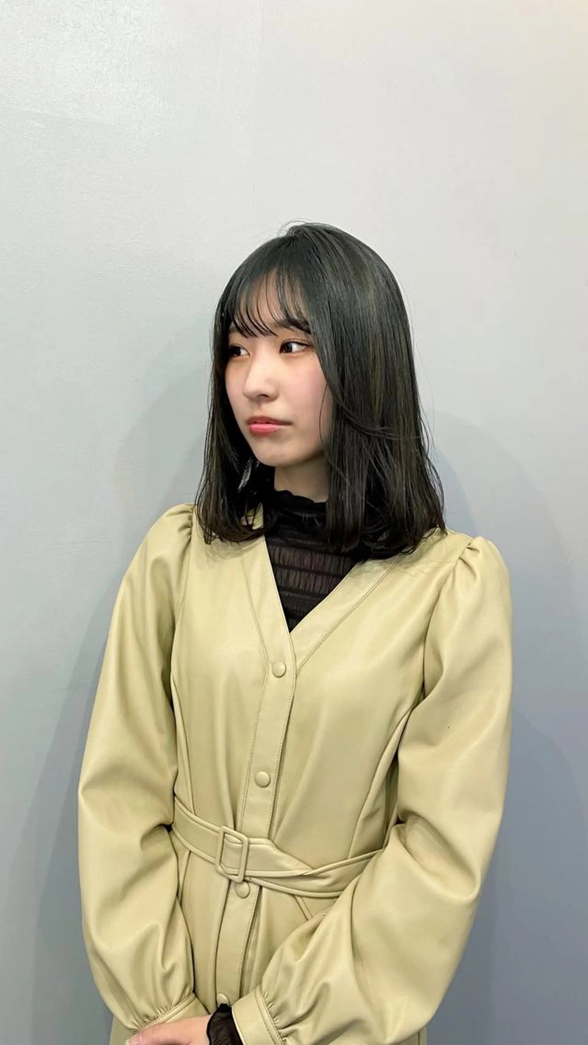 セミロング カラー グレージュ オリーブグレージュ オリーブグレー ヘアカラー トリートメント ヘアセット 💐ナチュラルヘア Kroda💐のヘアスタイル