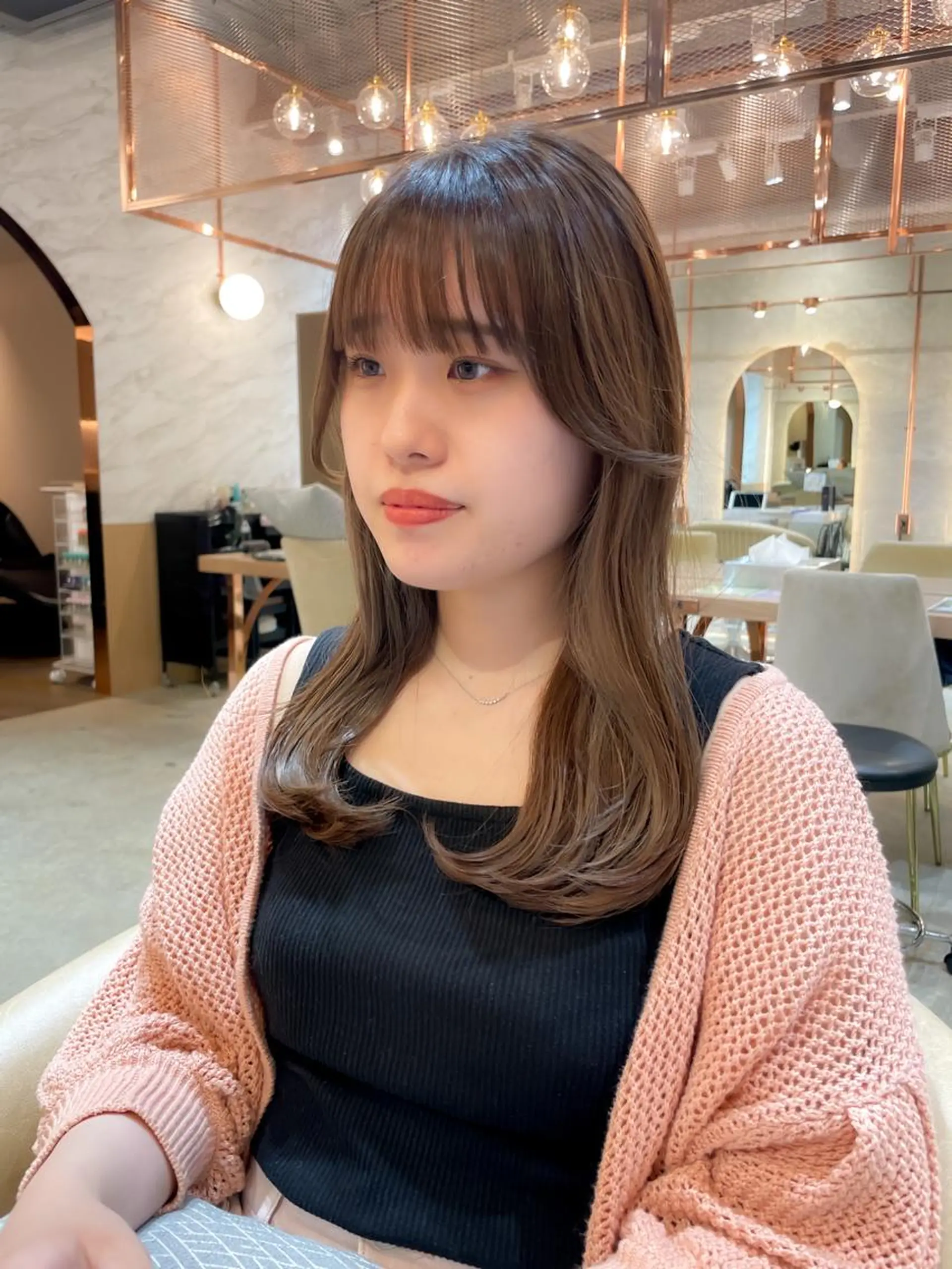 セミロング カラー カット ヘアカラー トリートメント レイヤー/韓国ヘア 縮毛矯正🫧鈴木颯のヘアスタイル