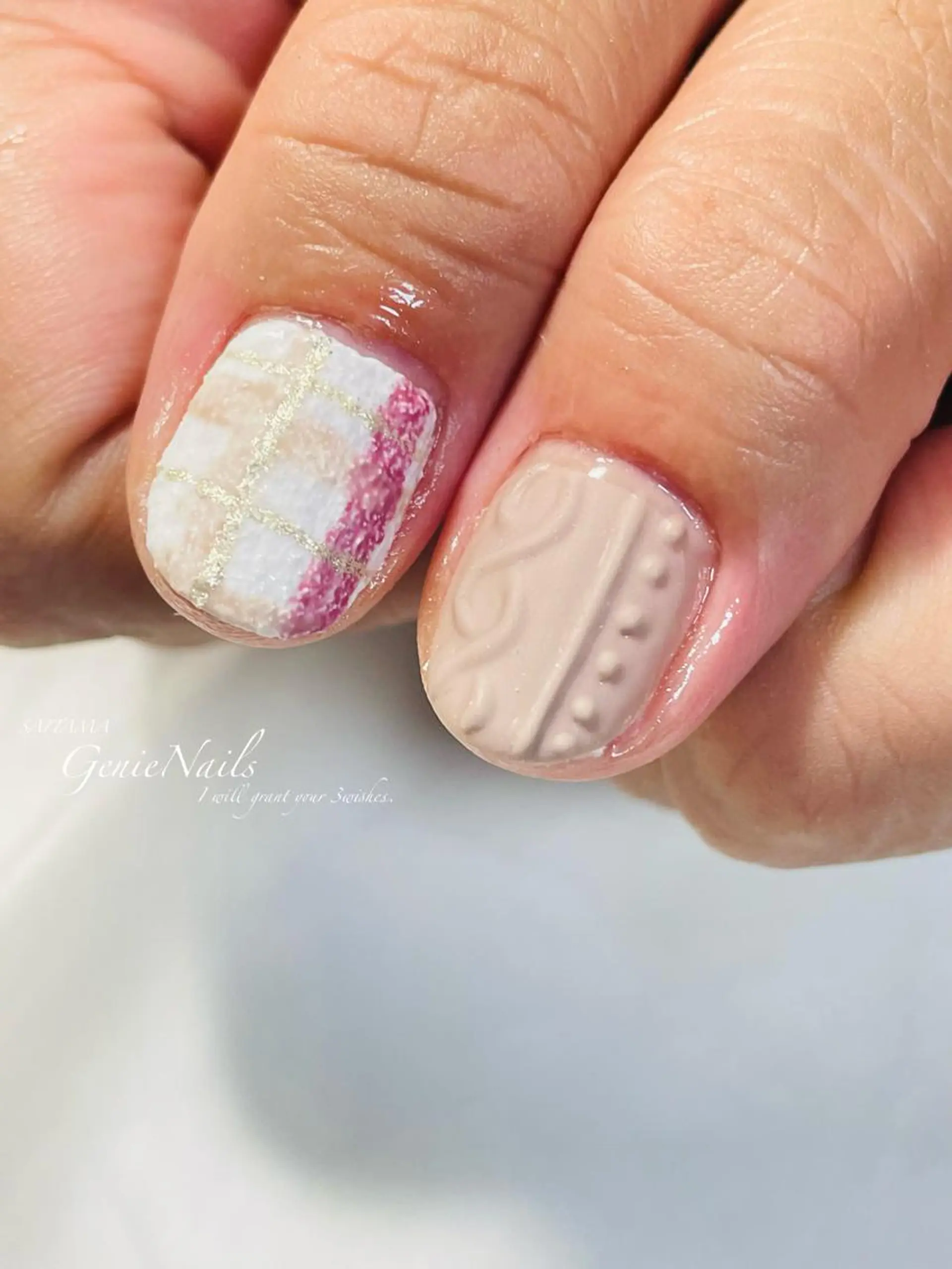 ネイル フットネイル ニュアンスネイル オフィスネイル ショートネイル シンプルネイル Genie Nailsのネイルデザイン