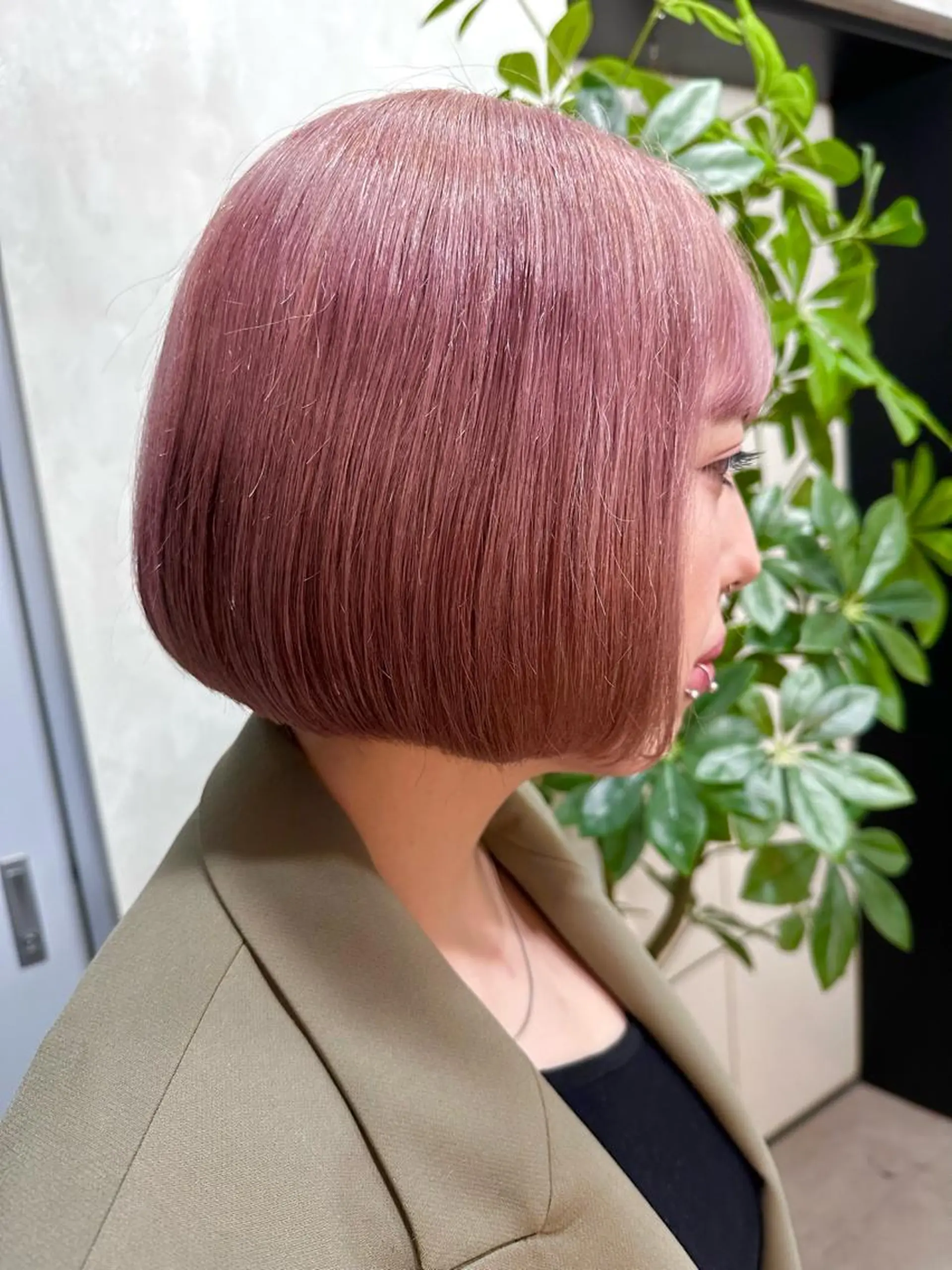 ショート カット ヘアカラー トリートメント 新宿/韓国風レイヤー 髪質改善/ジャッキーのヘアスタイル