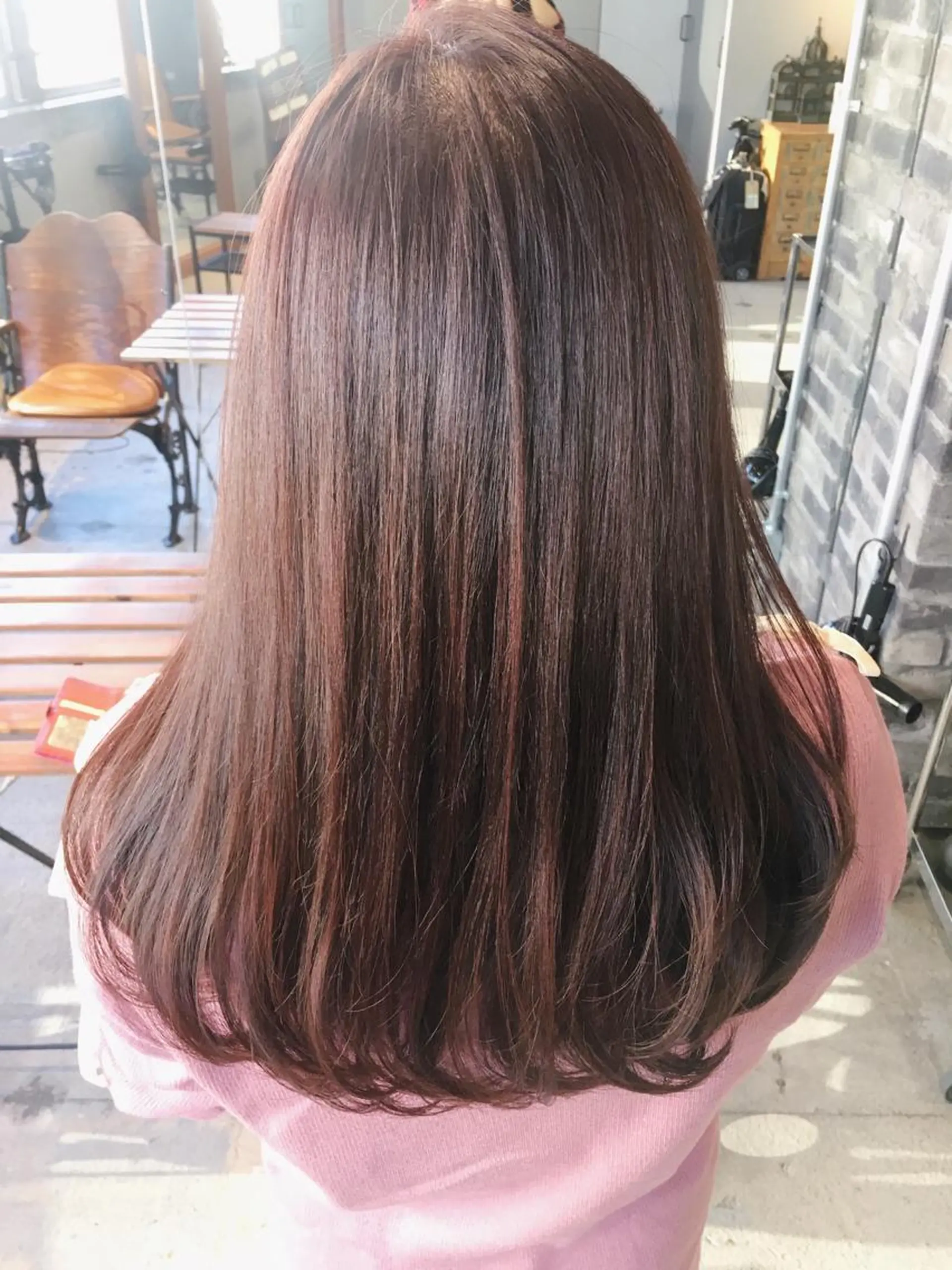 ロング カラー ブリーチ ラベンダーカラー ピンクカラー ピンクラベンダー 縮毛矯正 トリートメント 代表 中島貴志のヘアスタイル