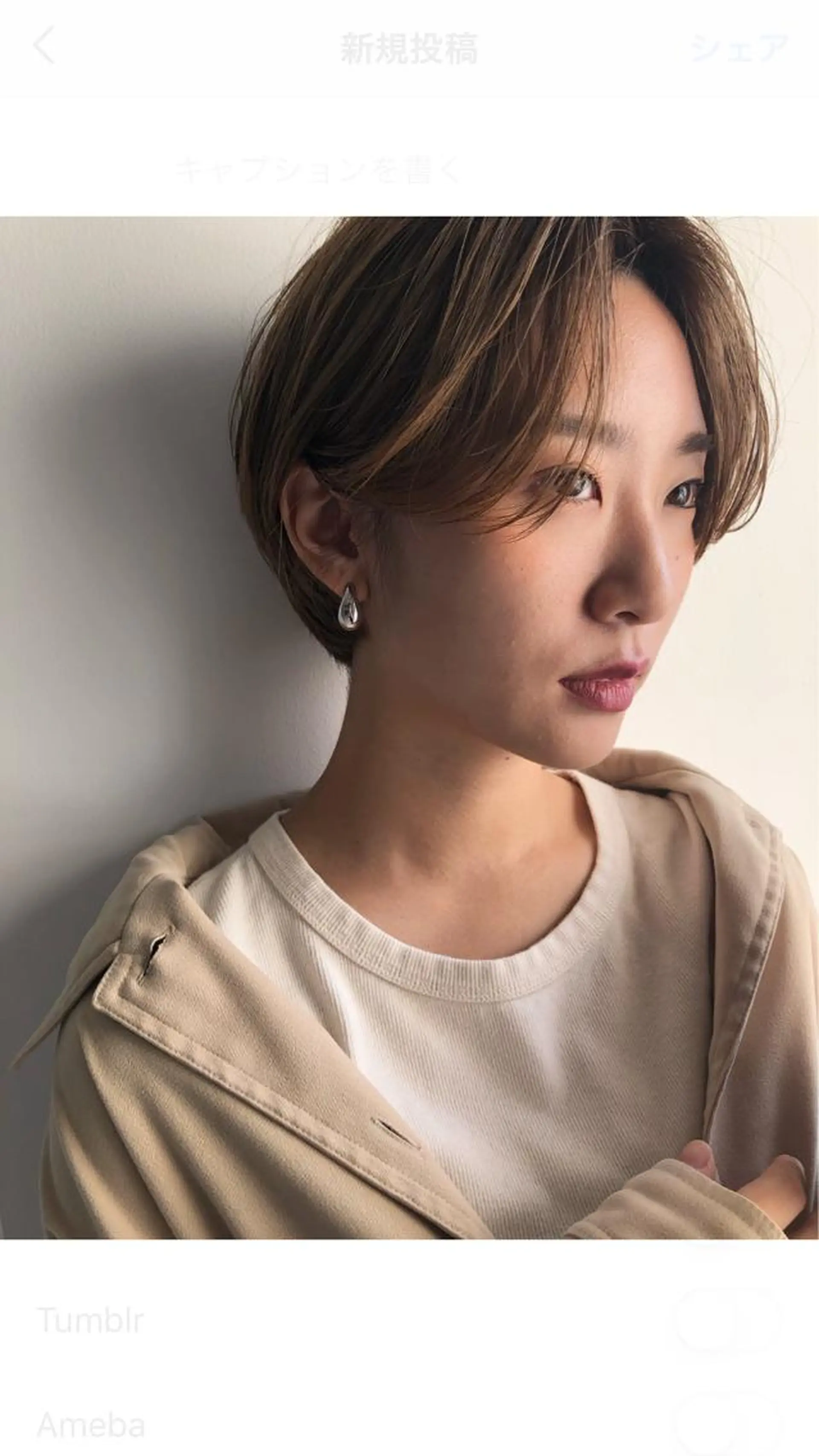 ショート カラー THE DAY所属・AKI HASHIMOTOのヘアスタイル