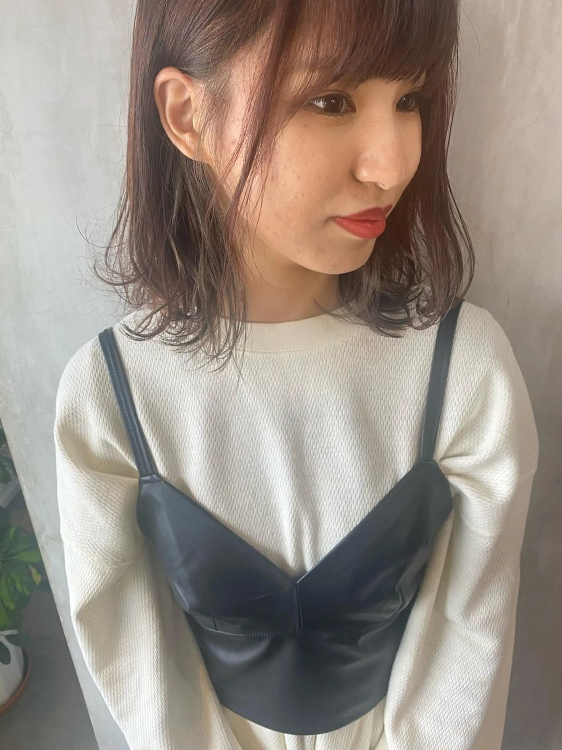 ミディアム カラー ヘアアレンジ グレージュ stylist/蛯谷 珠里のヘアスタイル