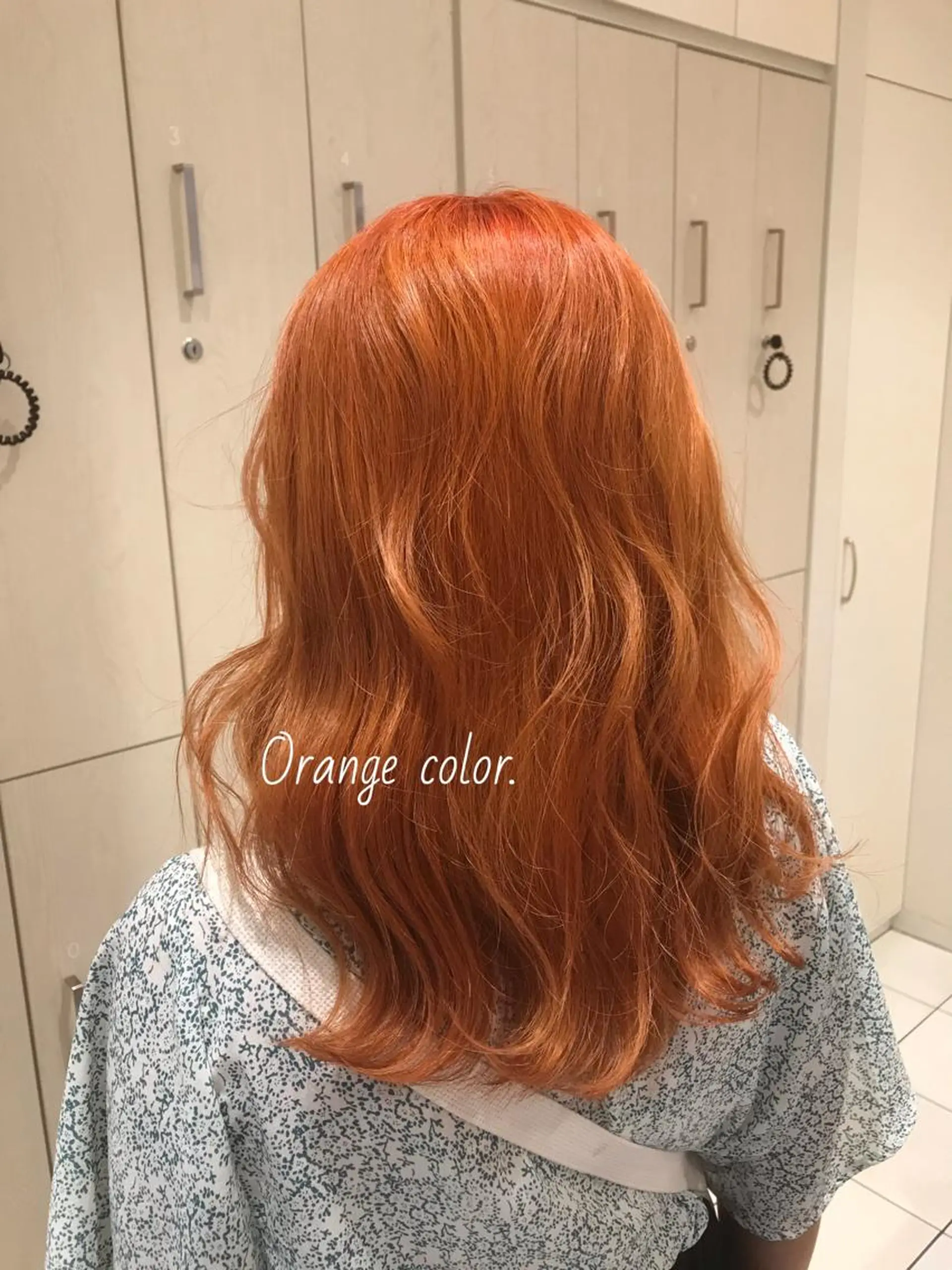 セミロング カラー ブリーチ ケアブリーチ オレンジ Uno. 本気で ヘアに悩む方へ✨のヘアスタイル