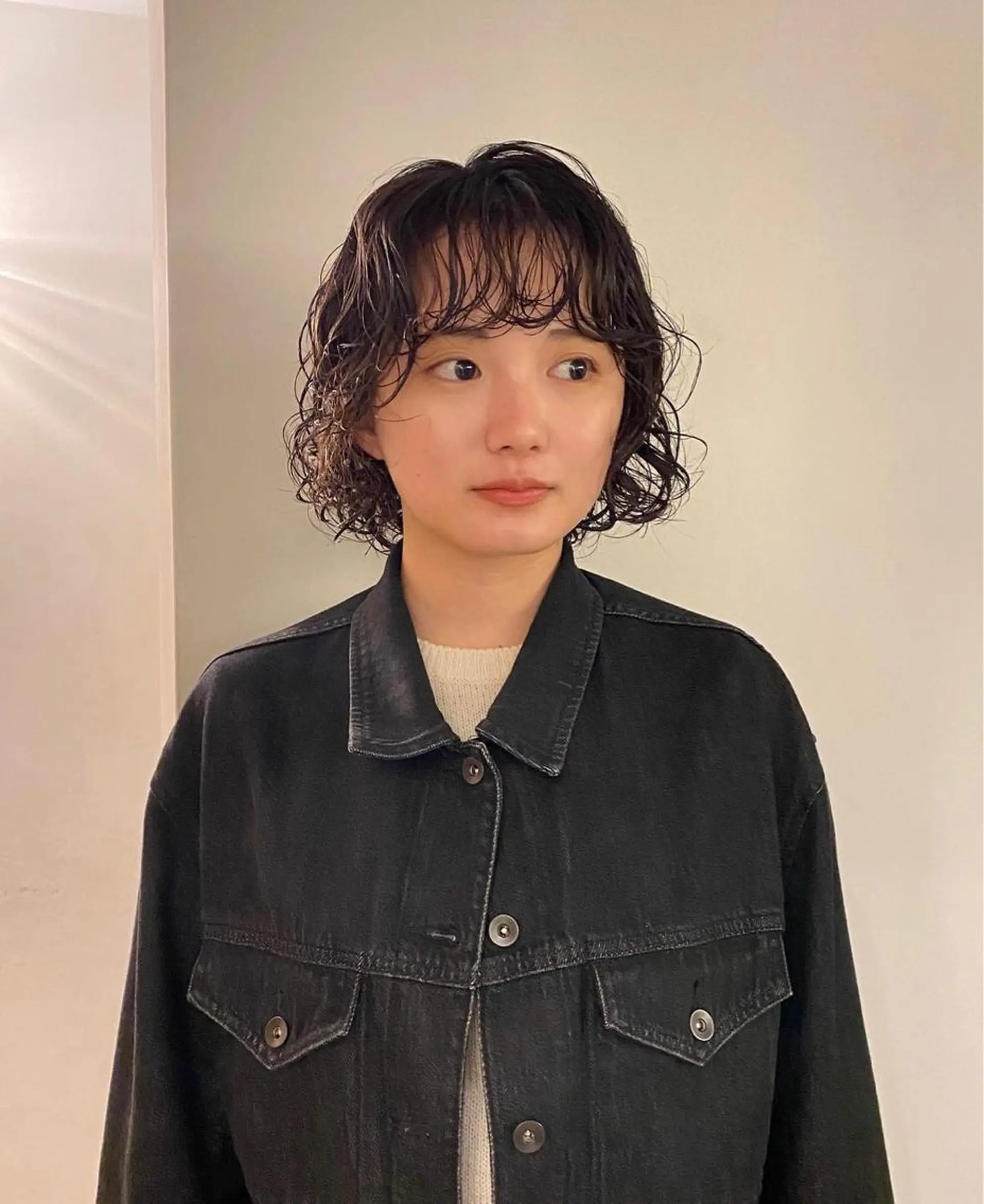 ミディアム パーマ Musee plume所属・荻野七菜子 ボブのヘアスタイル