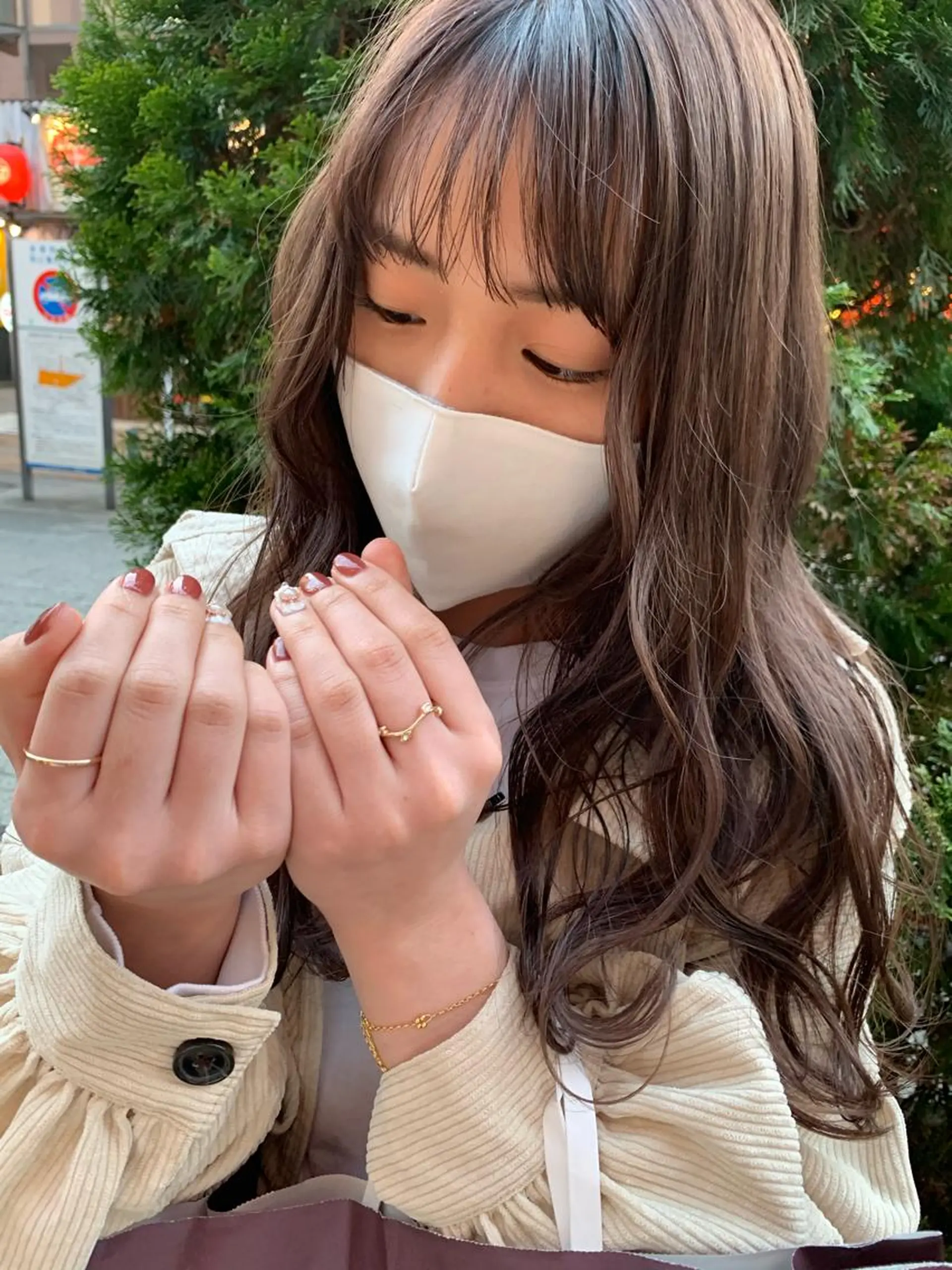 セミロング カラー 平野 優奈のヘアスタイル