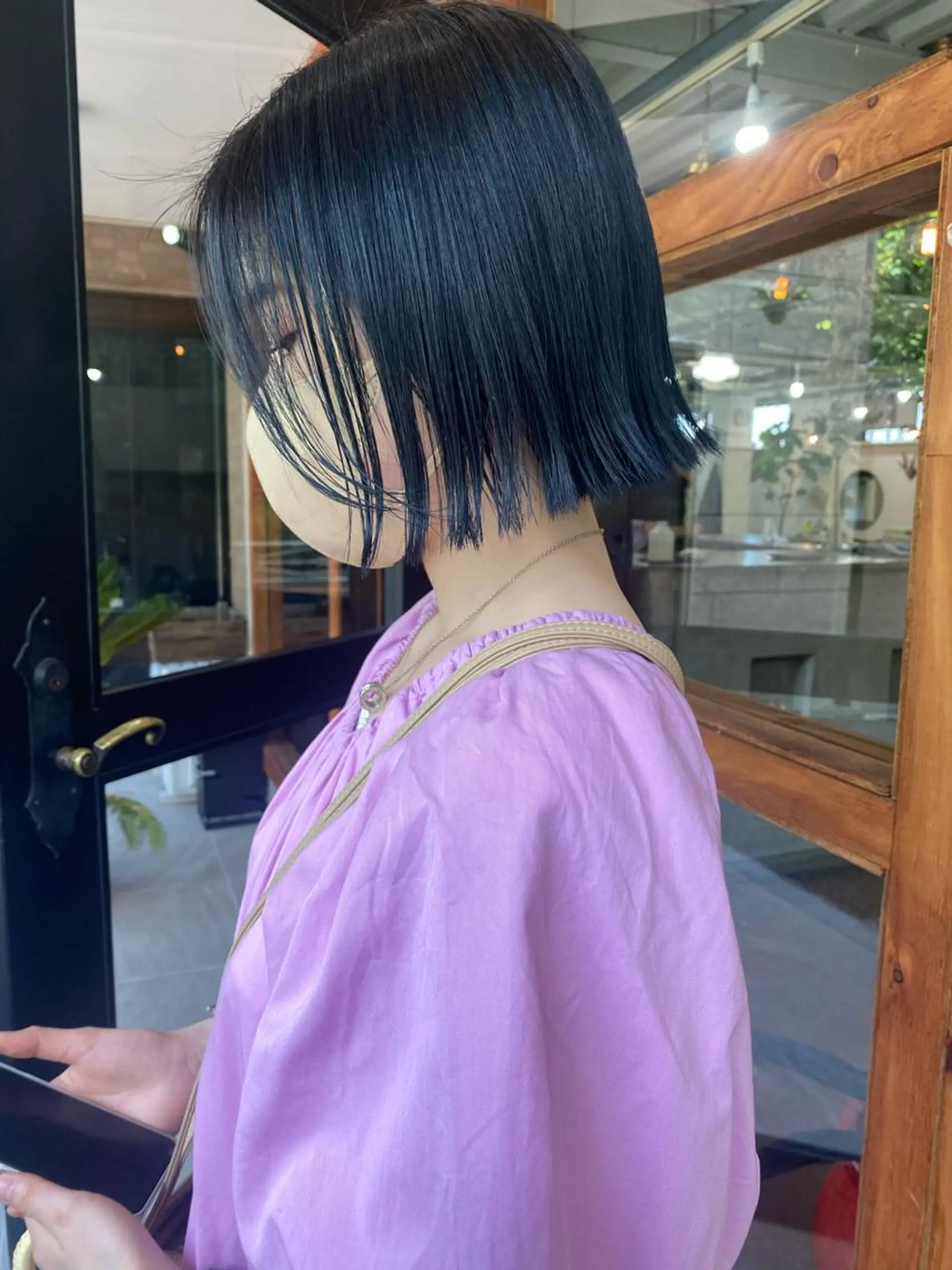 ショート カラー ブリーチ ブルーカラー 透明感カラー ネイビーカラー ヘアカラー なぎ🌿.∘[ボブ, ニュアンスカラー]のヘアスタイル