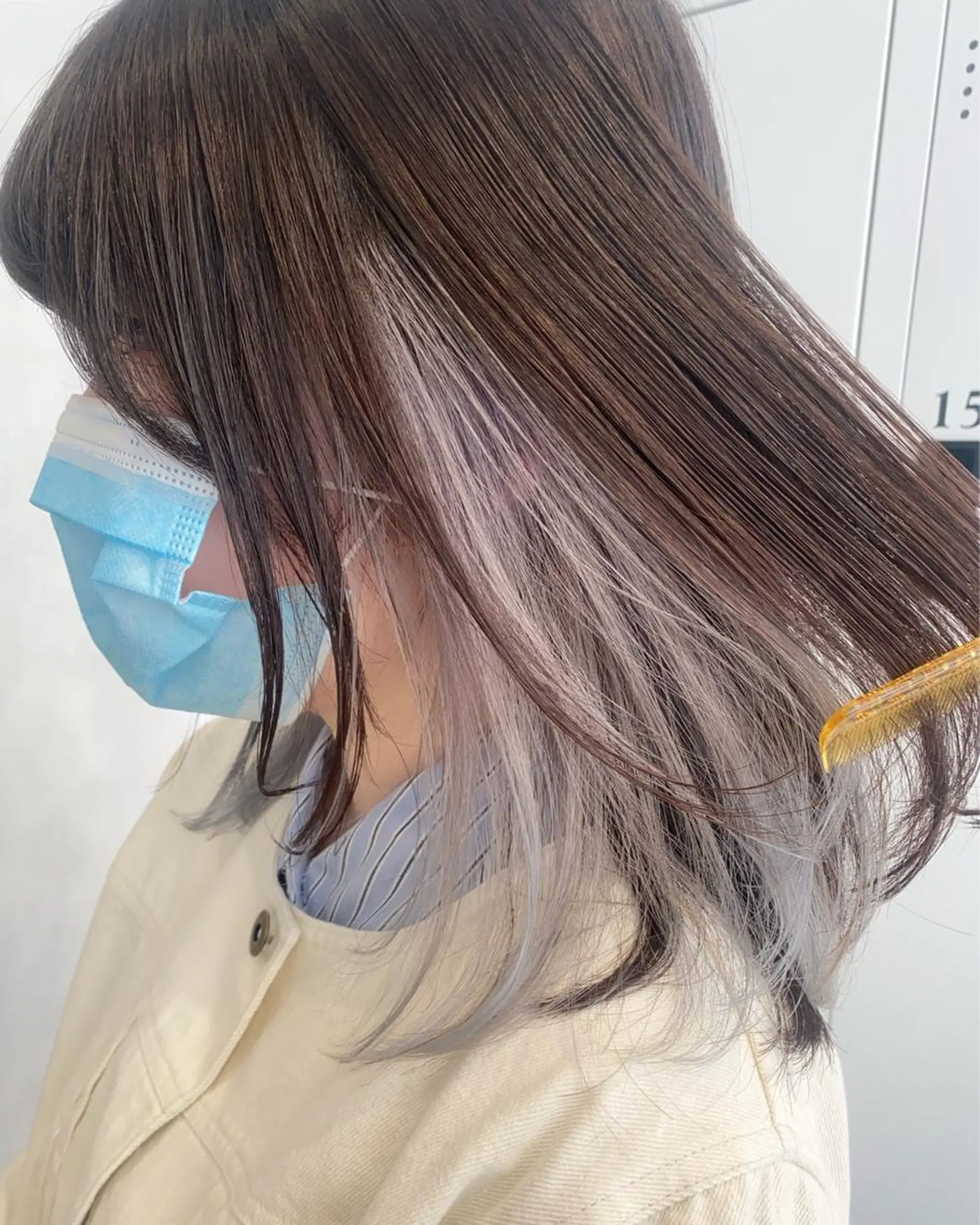 ミディアム カラー ヘアカラー トリートメント デザインカラー/パー マ🦖外岡咲希🦖のヘアスタイル